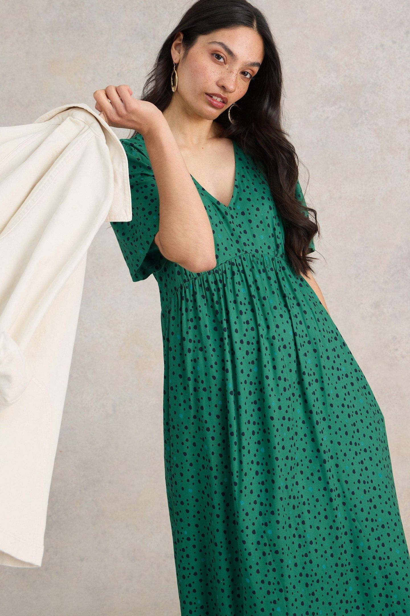 LUCY MIDI DRESS GREEN MULTI 7