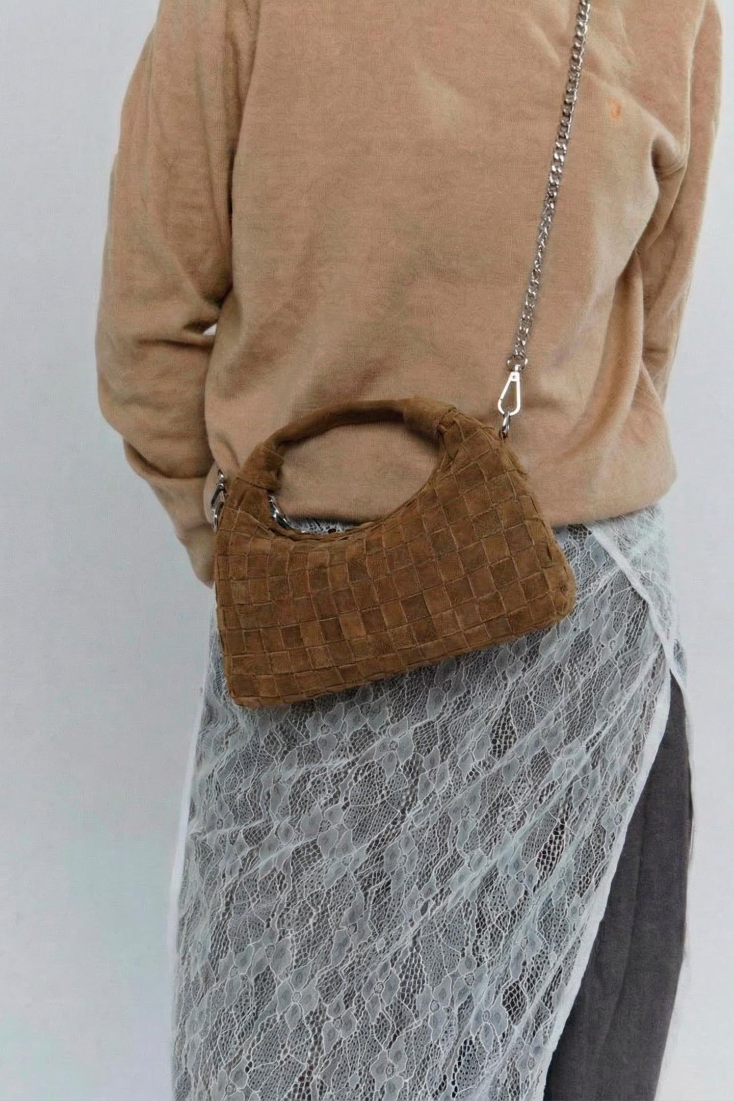 MINI DANDY BRAIDED SUEDE DUSTY OLIVE 2