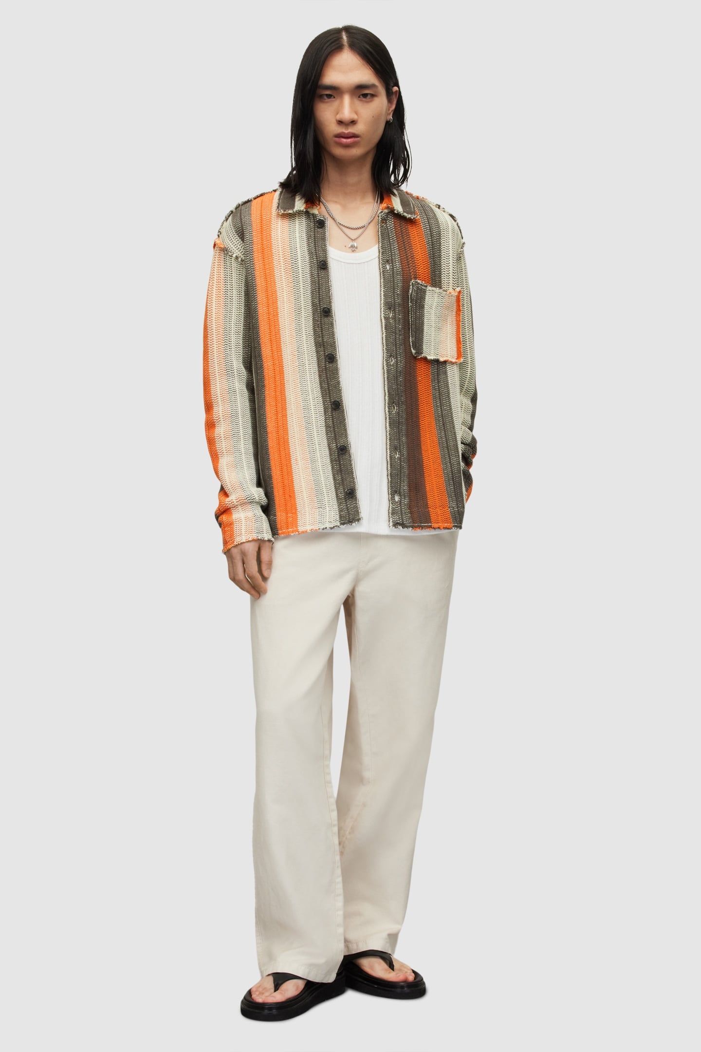 TRUCK CARDIGAN ECRU/BITTER BROWN 1