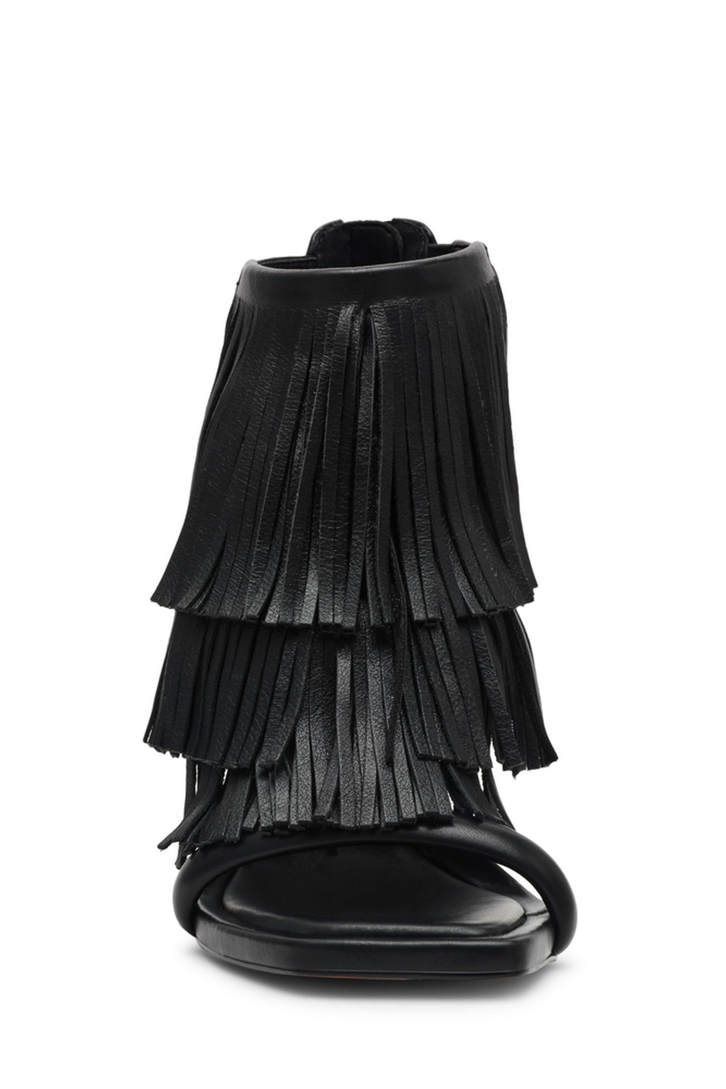 FRINGZY SANDALS BLACK LEATHER 4