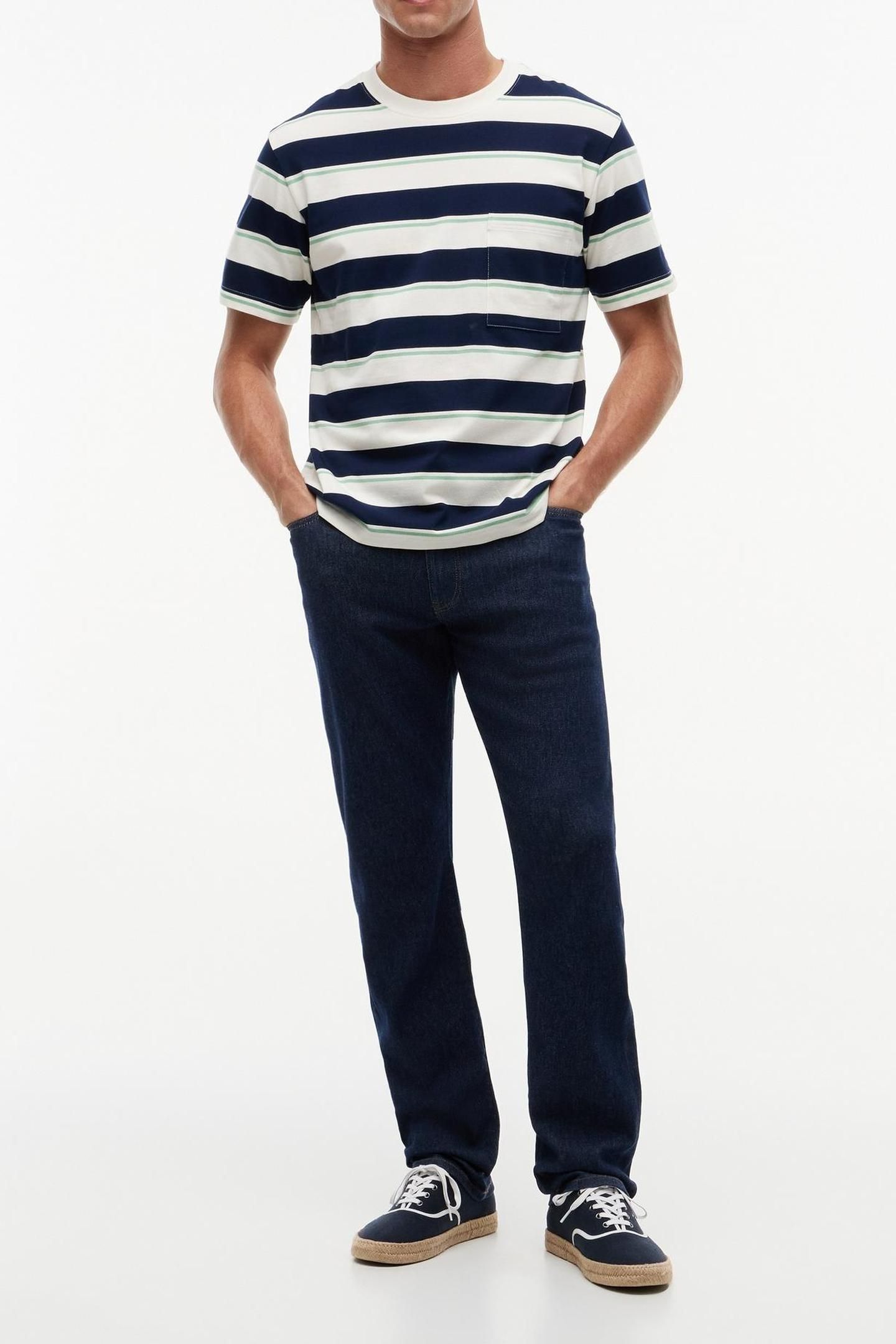 YARN DYE MULTISTRIPE IVORY/CARBON NAVY/CUT GRASS STRIPE 4