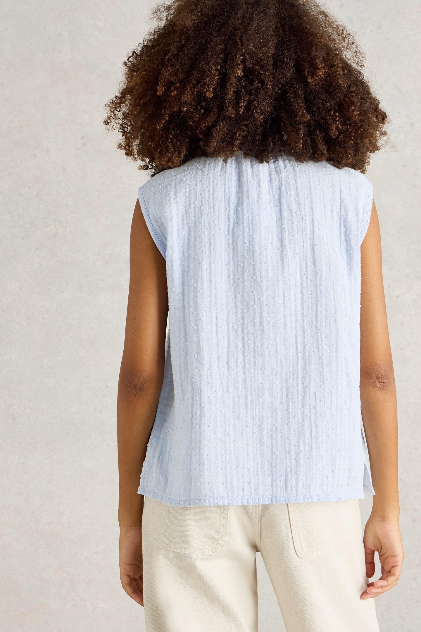 YASMIN DOUBLE CLOTH VEST LIGHT BLUE 4
