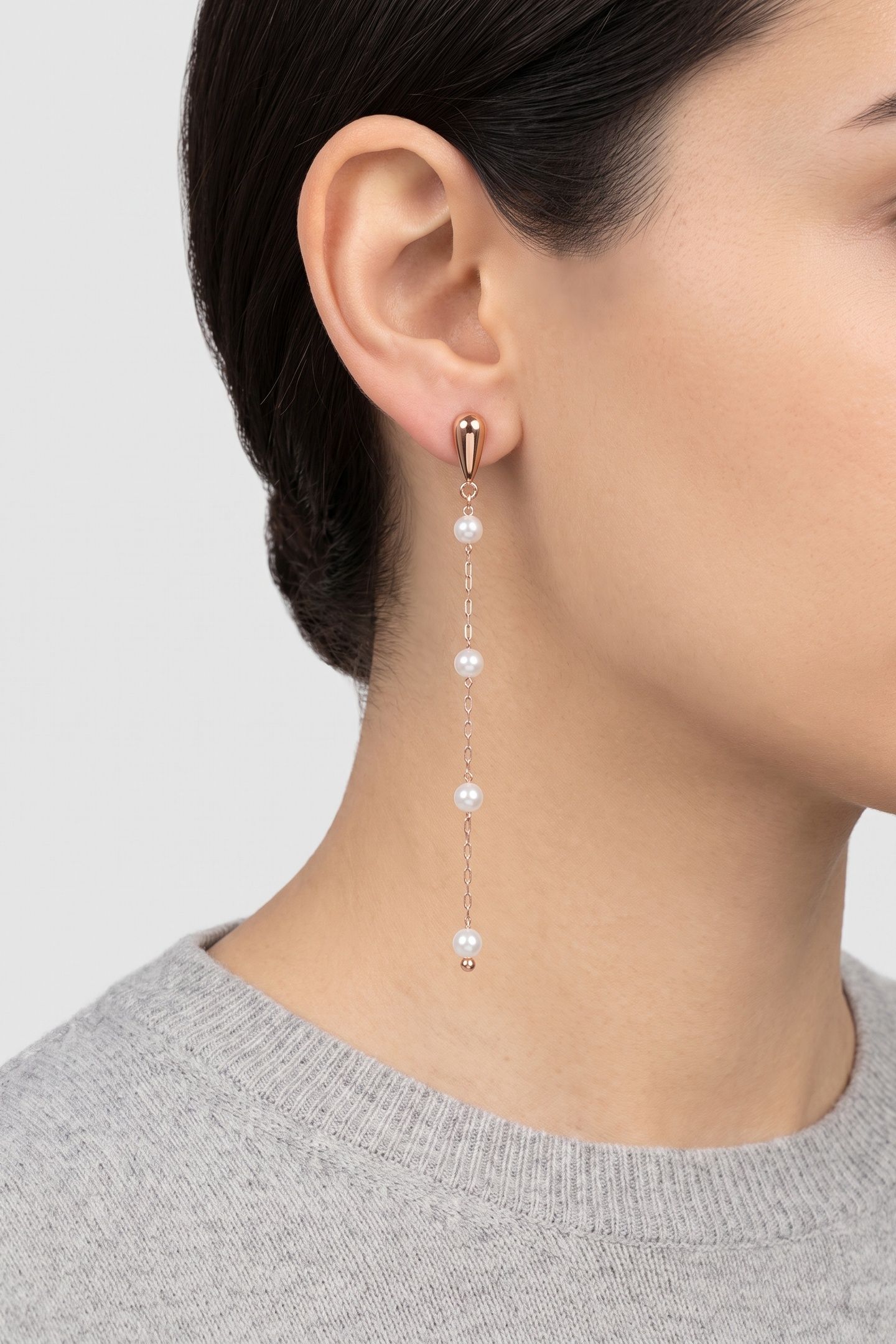 DEWDROP OHRRINGE ROSEGOLD 1