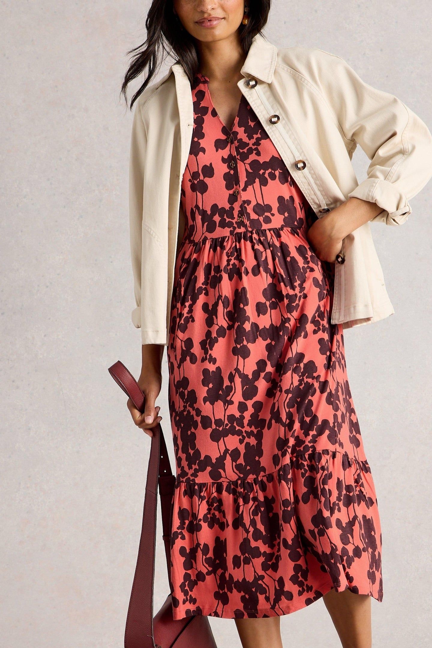 NAYA JERSEY DRESS PINK PRINT 2