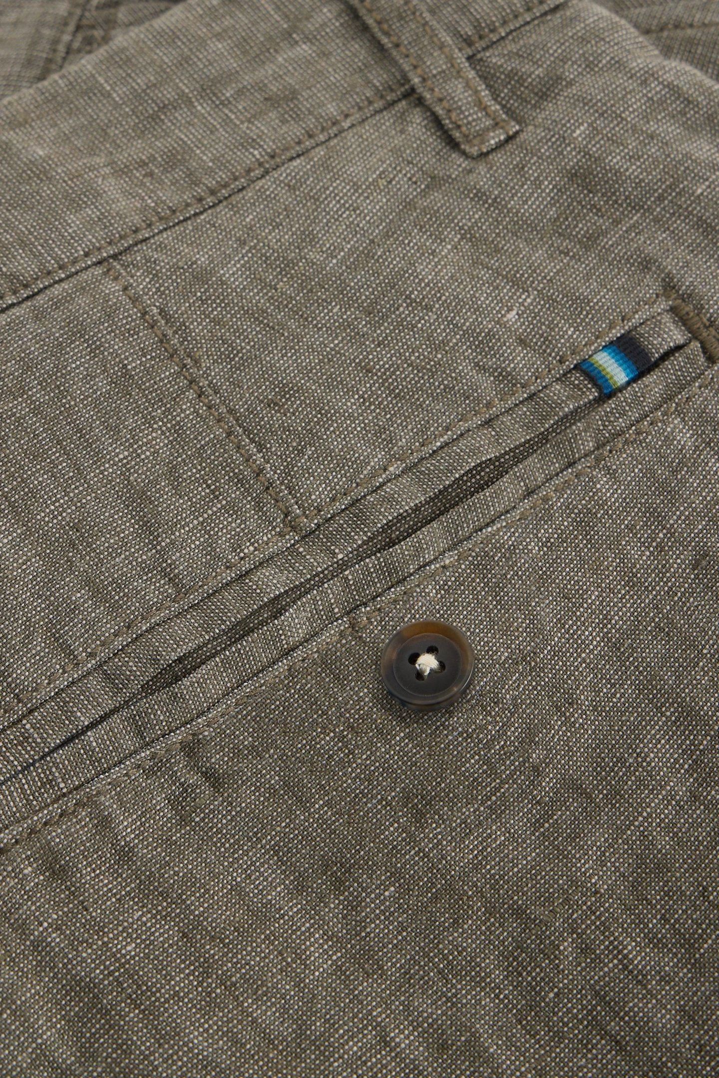 LINEN CHINO SHORT KHAKI GREEN 7