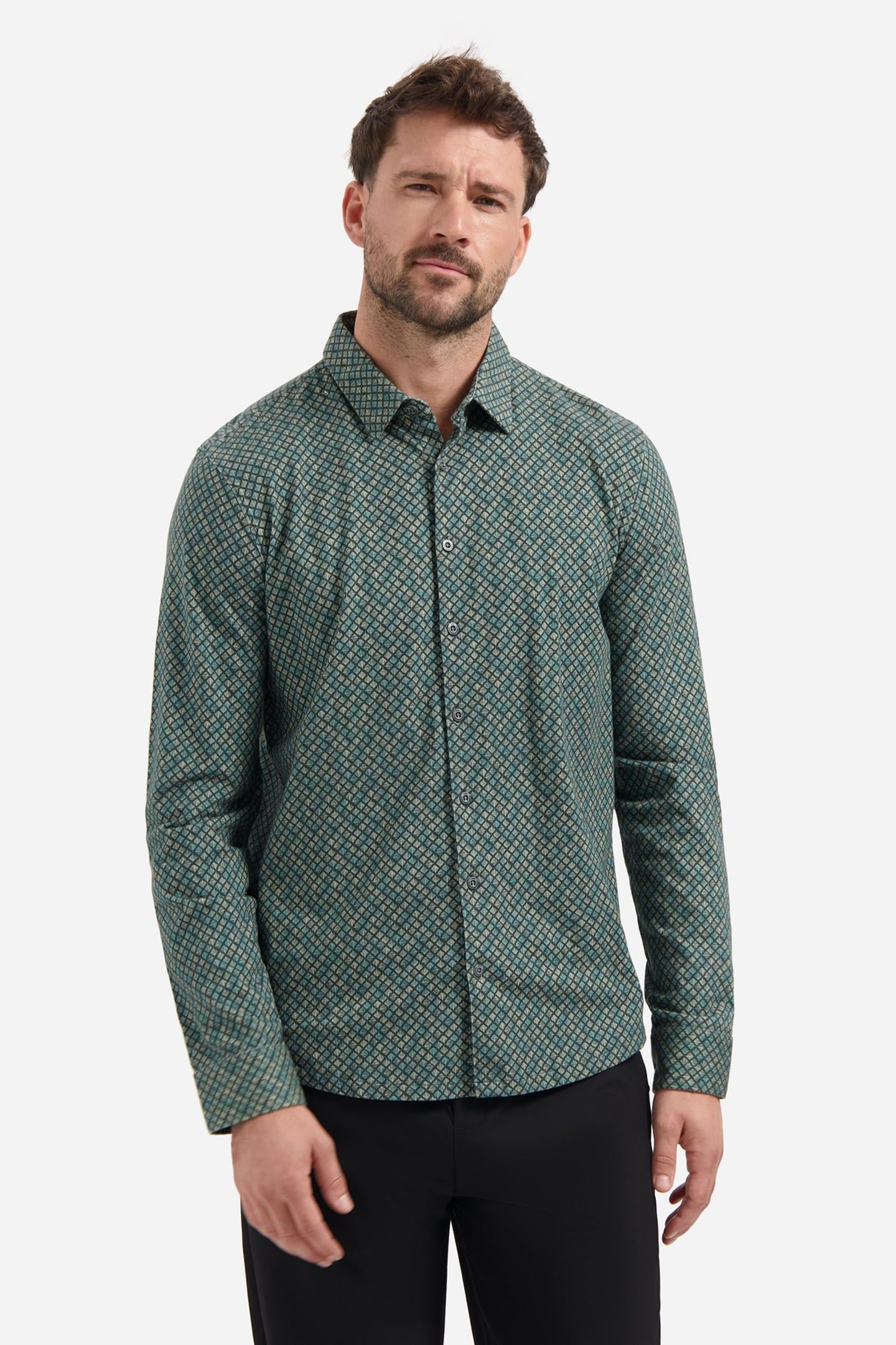 SHIRT JERSEY ALLOVER PRINTED DARK STEEL 1