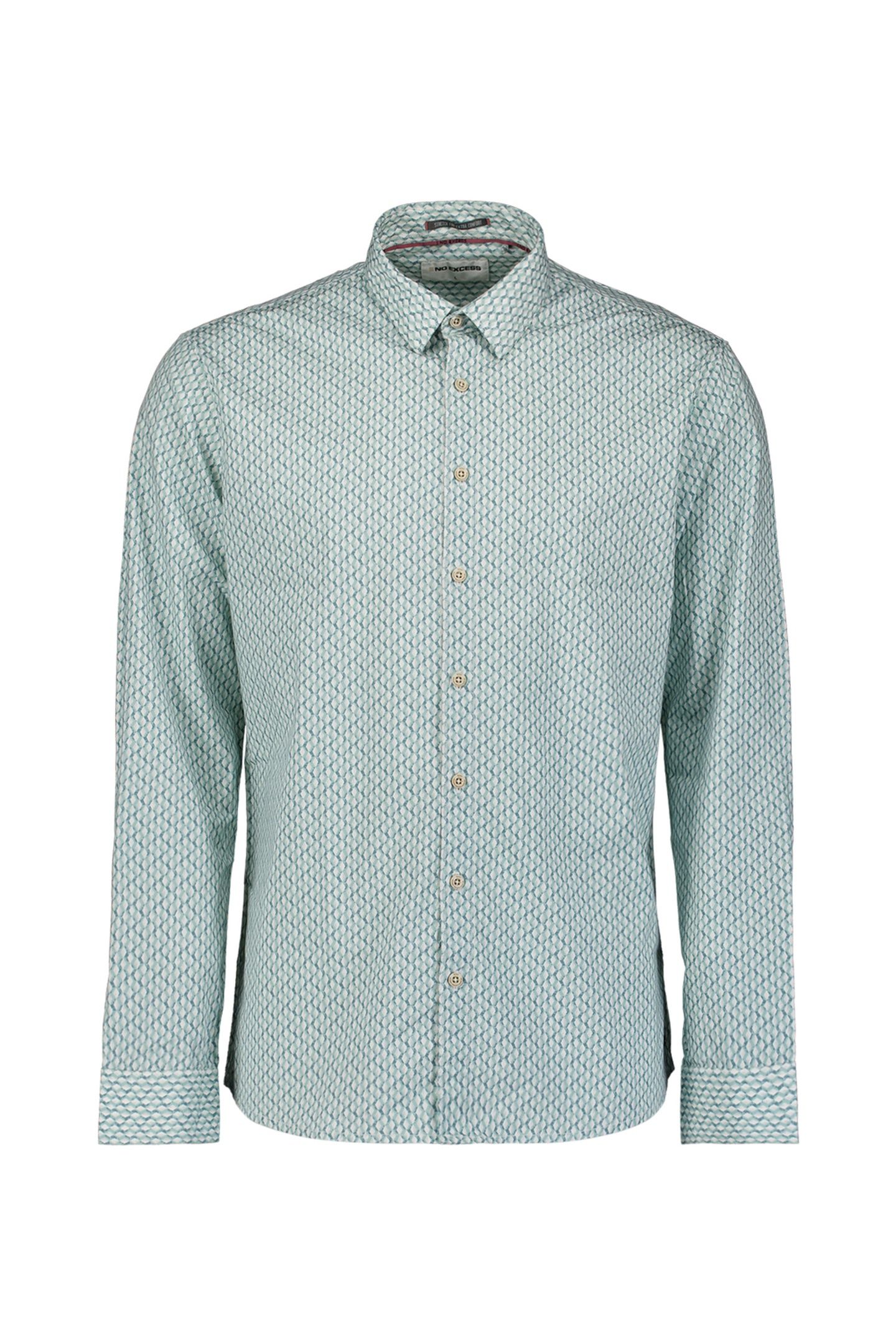 SHIRT STRETCH ALLOVER PRINTED SEABLUE 4