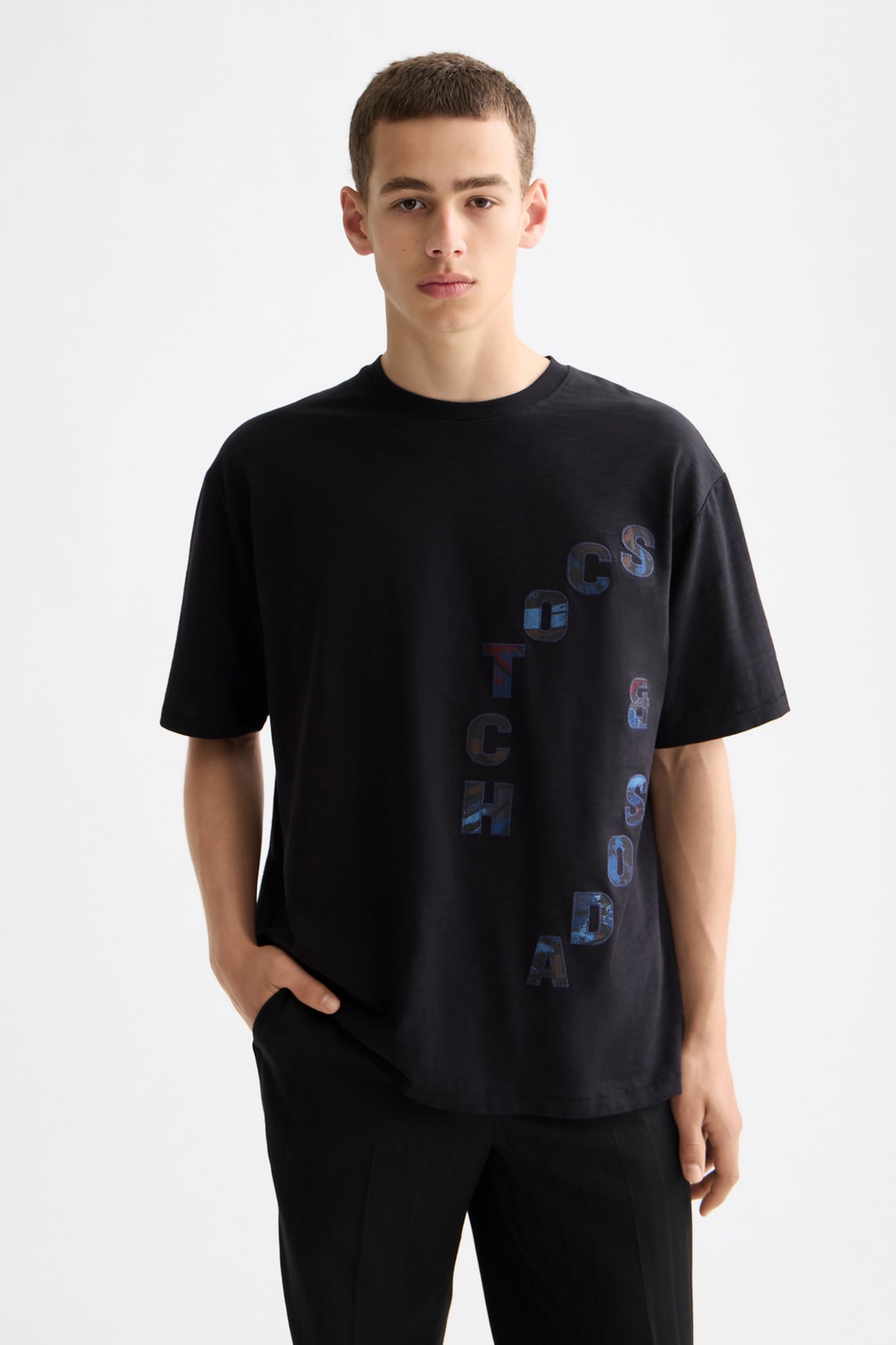 LOOSE FIT APPLIQUE T-SHIRT METEORITE 1