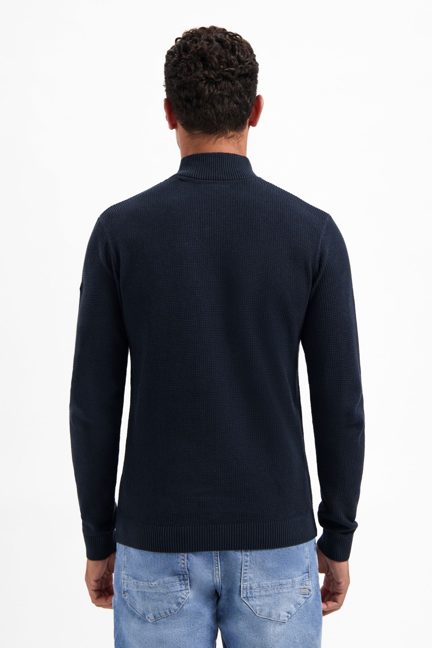 PULLOVER HALF ZIP PLATED STRUCTURE KNIT NIGHT 3