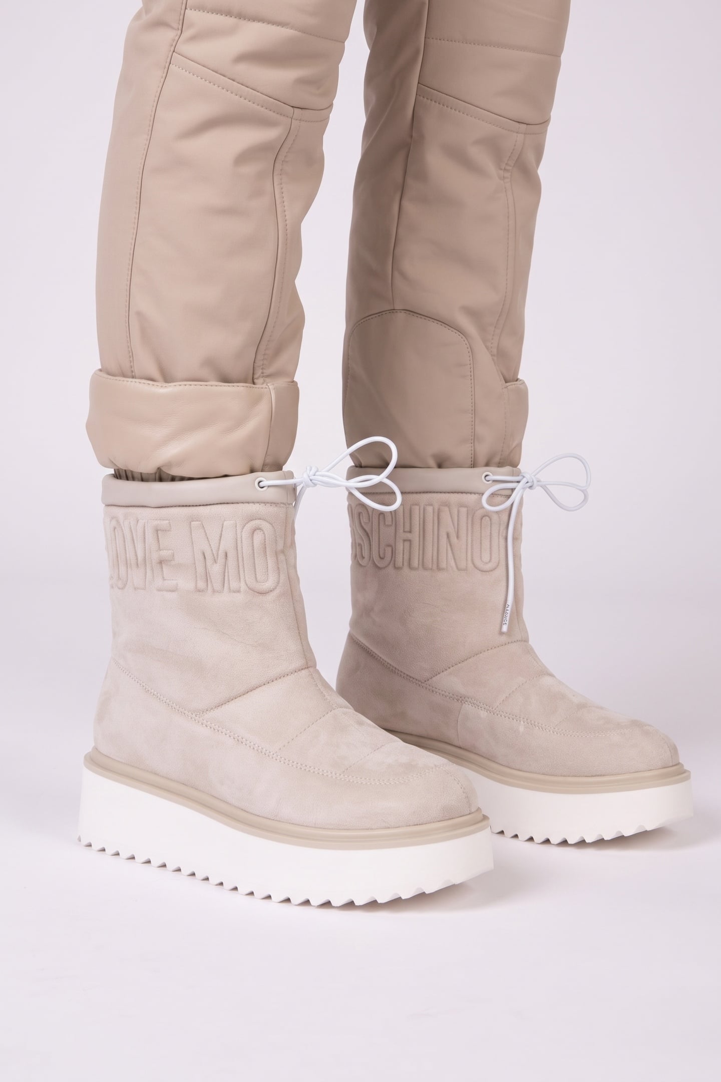 PLATFORM POWER VELOUR SNOW BOOTS GREY 3