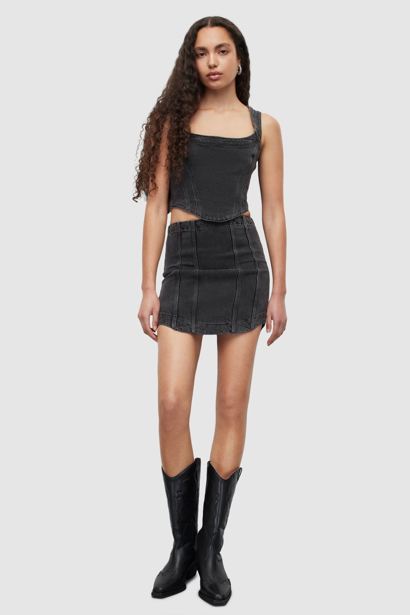 CHARLI CORSET WASHED BLACK 1