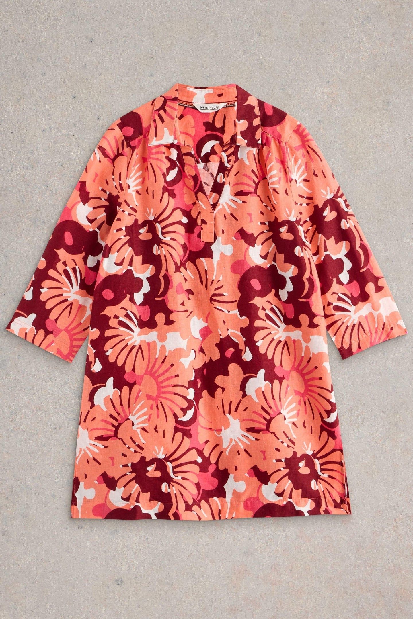 BLAKE LINEN TUNIC RED PRINT 4