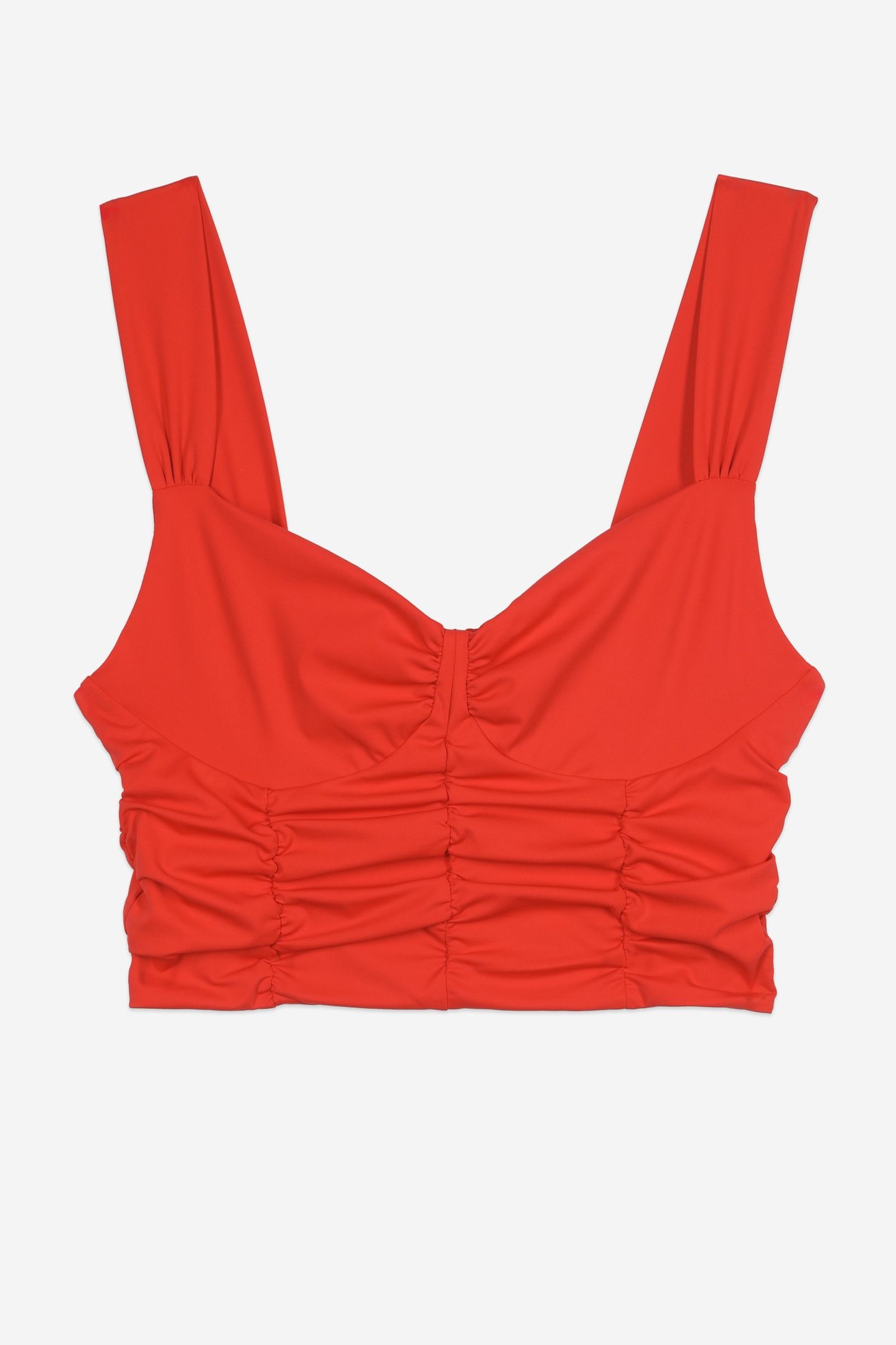TOP WITH BALCONY AND ZIPPERED STRAP RED 5