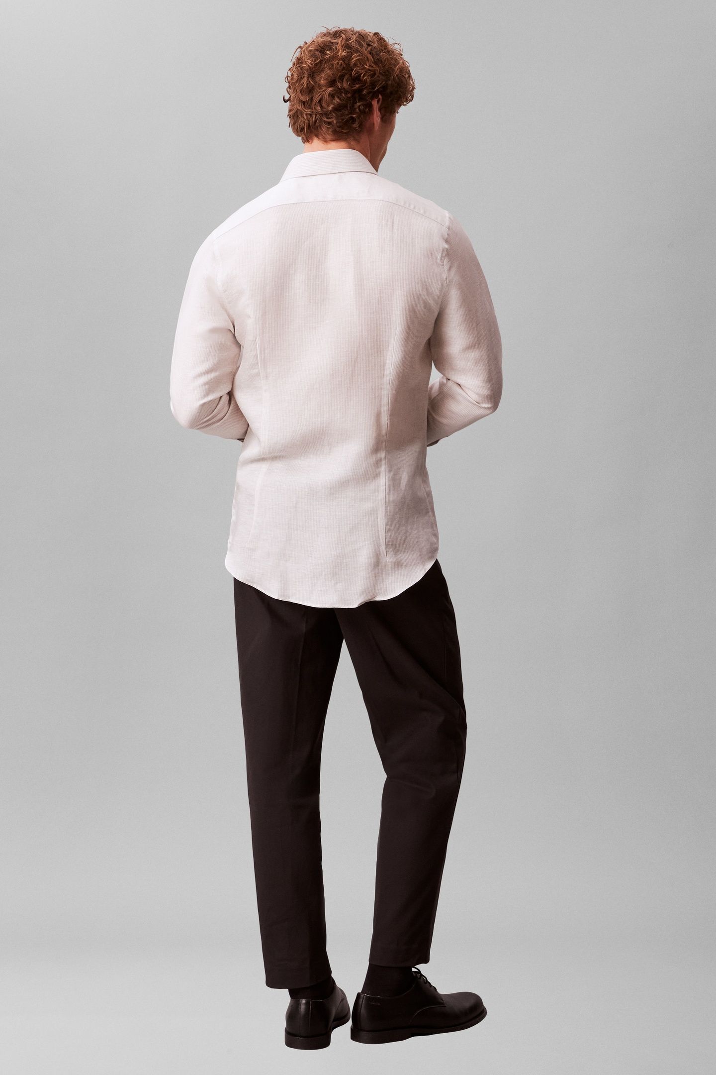 SLIM ESSENTIAL POPLIN SHIRT CINDER BROWN 4