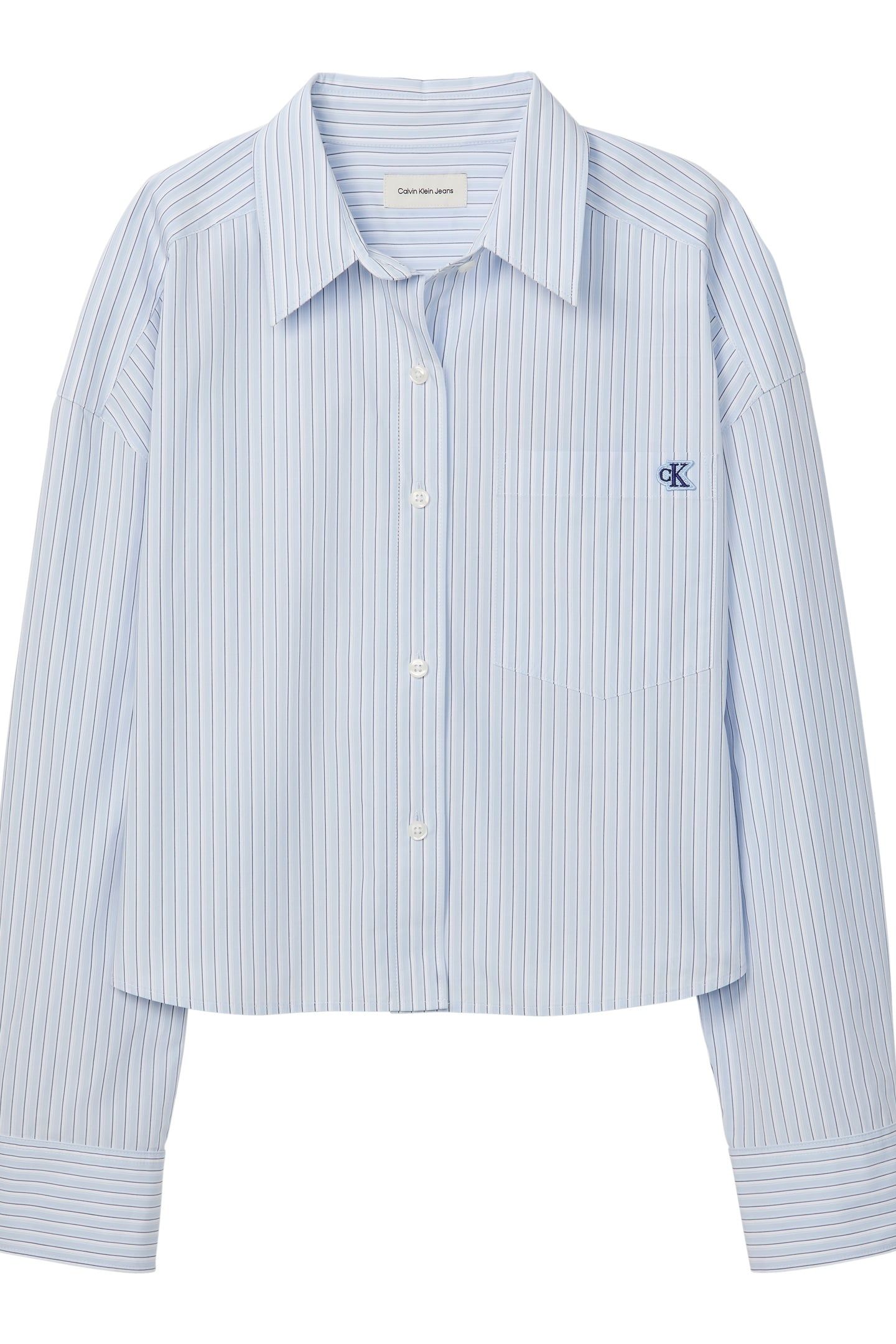 YARN-DYED COTTON POPLIN SHIRT BREEZY BLUE 5