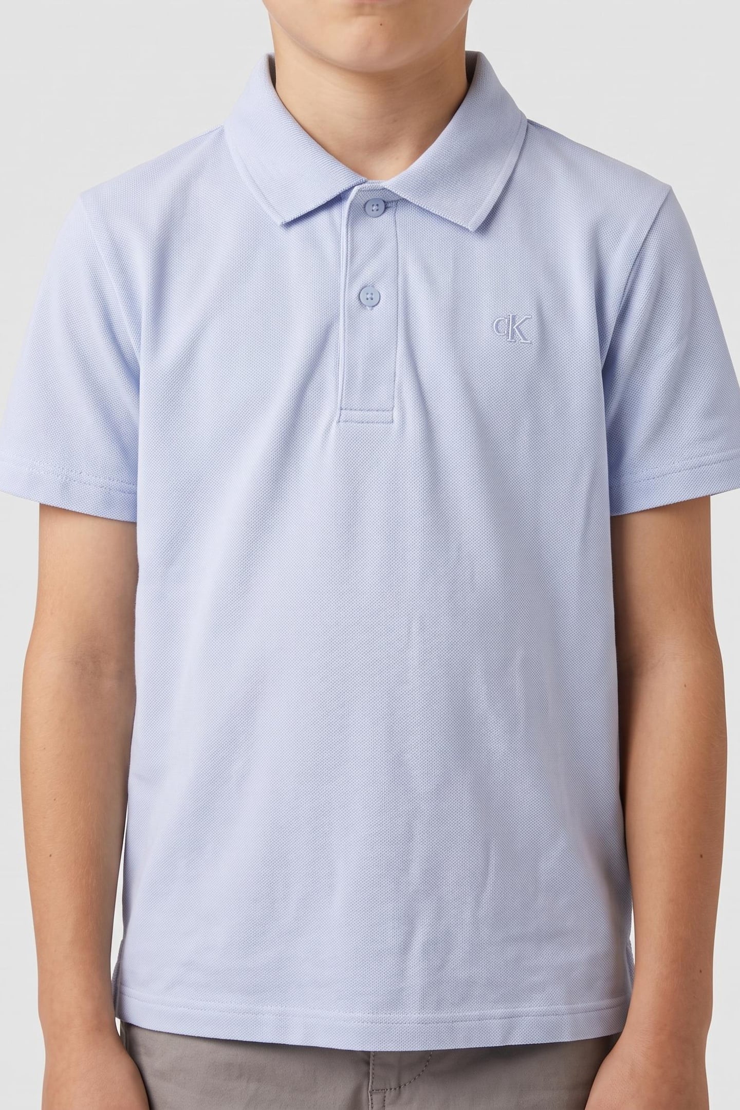 BOYS SOLID PIQUE POLO SHORT SLEEVE KENTUCKY BLUE 1