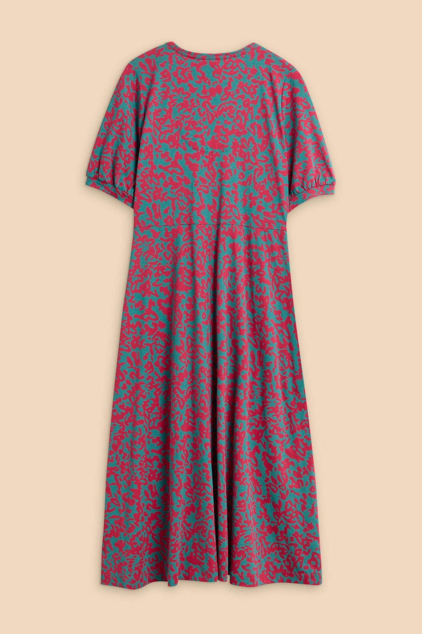 MEGAN JERSEY DRESS PINK PRINT 5