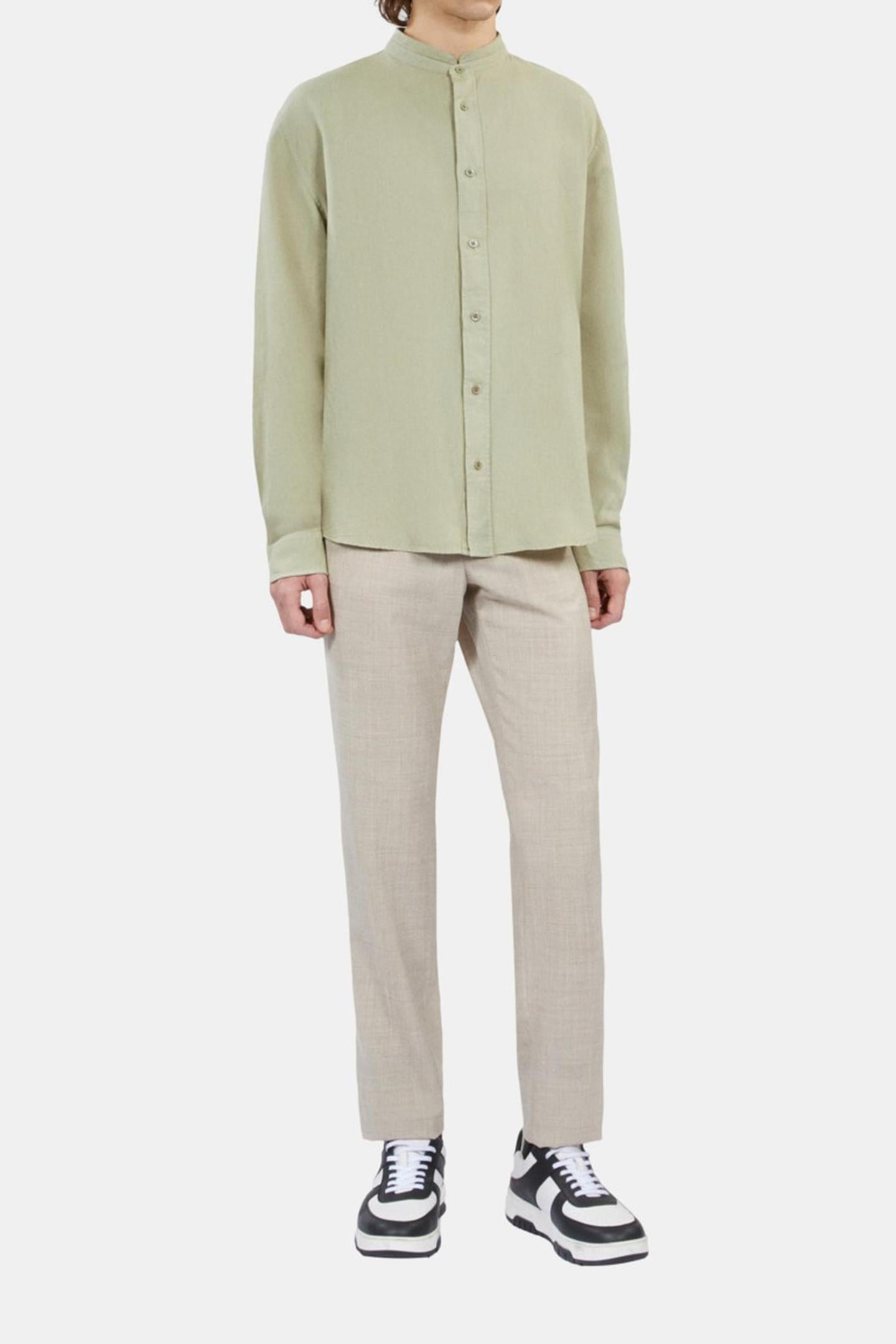 LONG-SLEEVED SHIRT WITH OFFICE COLLAR KAKI GREY 3