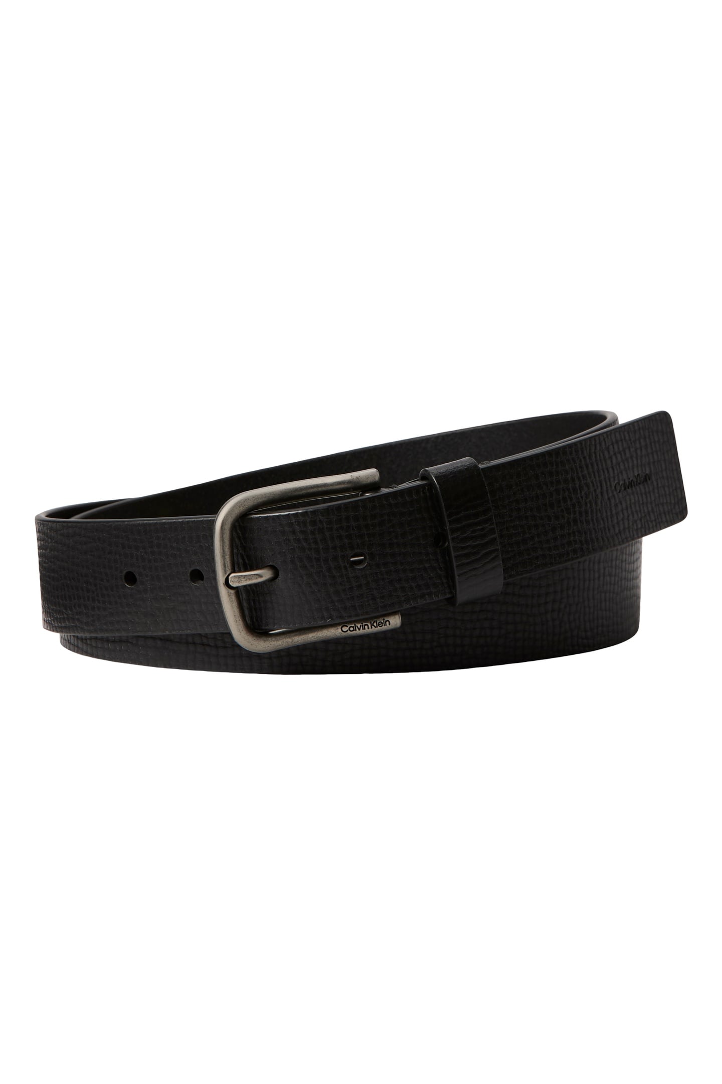 ROUND BUCKLE 35MM BELT BLACK/ANTIQUE SILVER 1