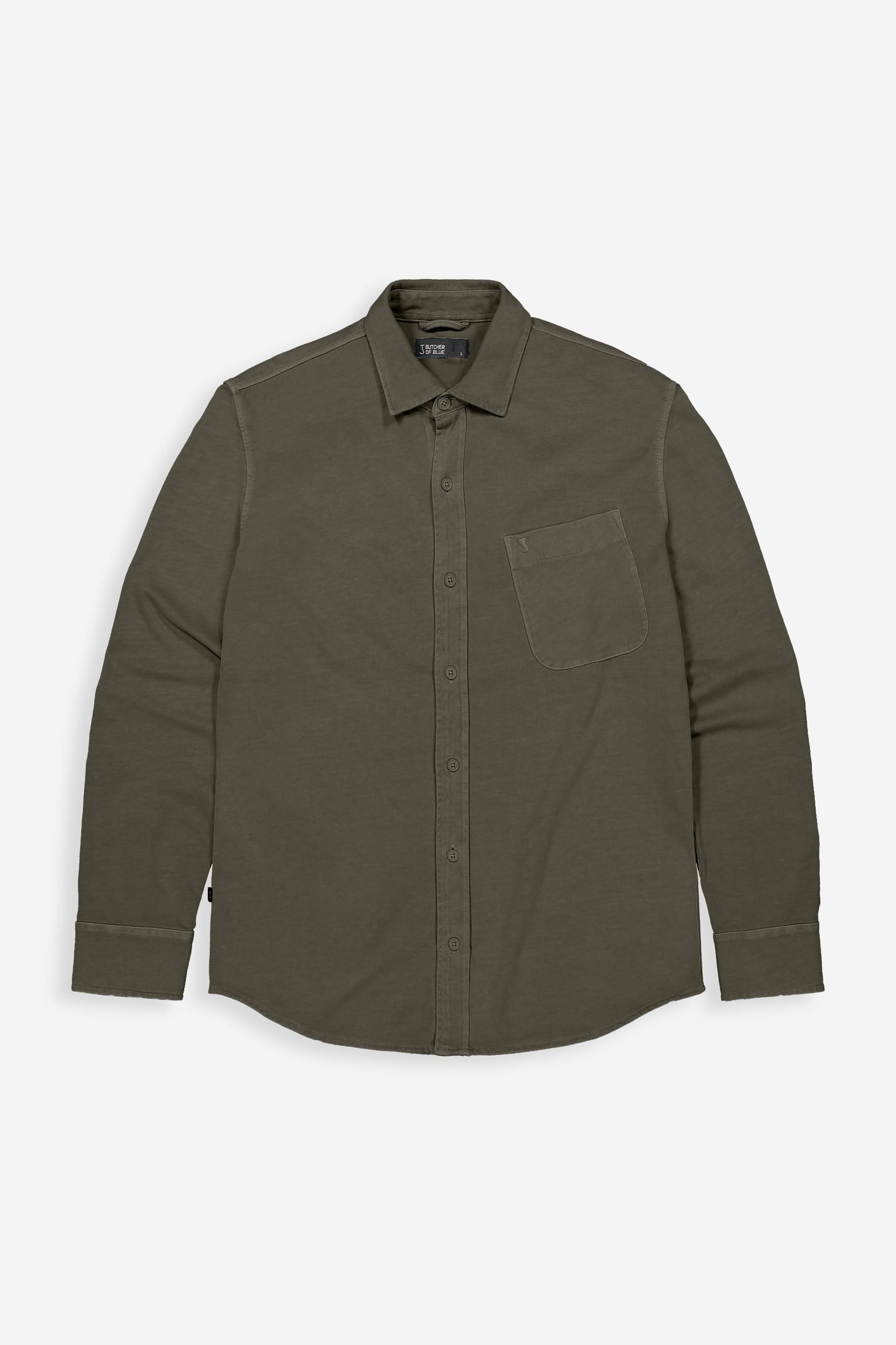 AIDAN PEACHED JERSEY SHIRT MOCHA BROWN 3