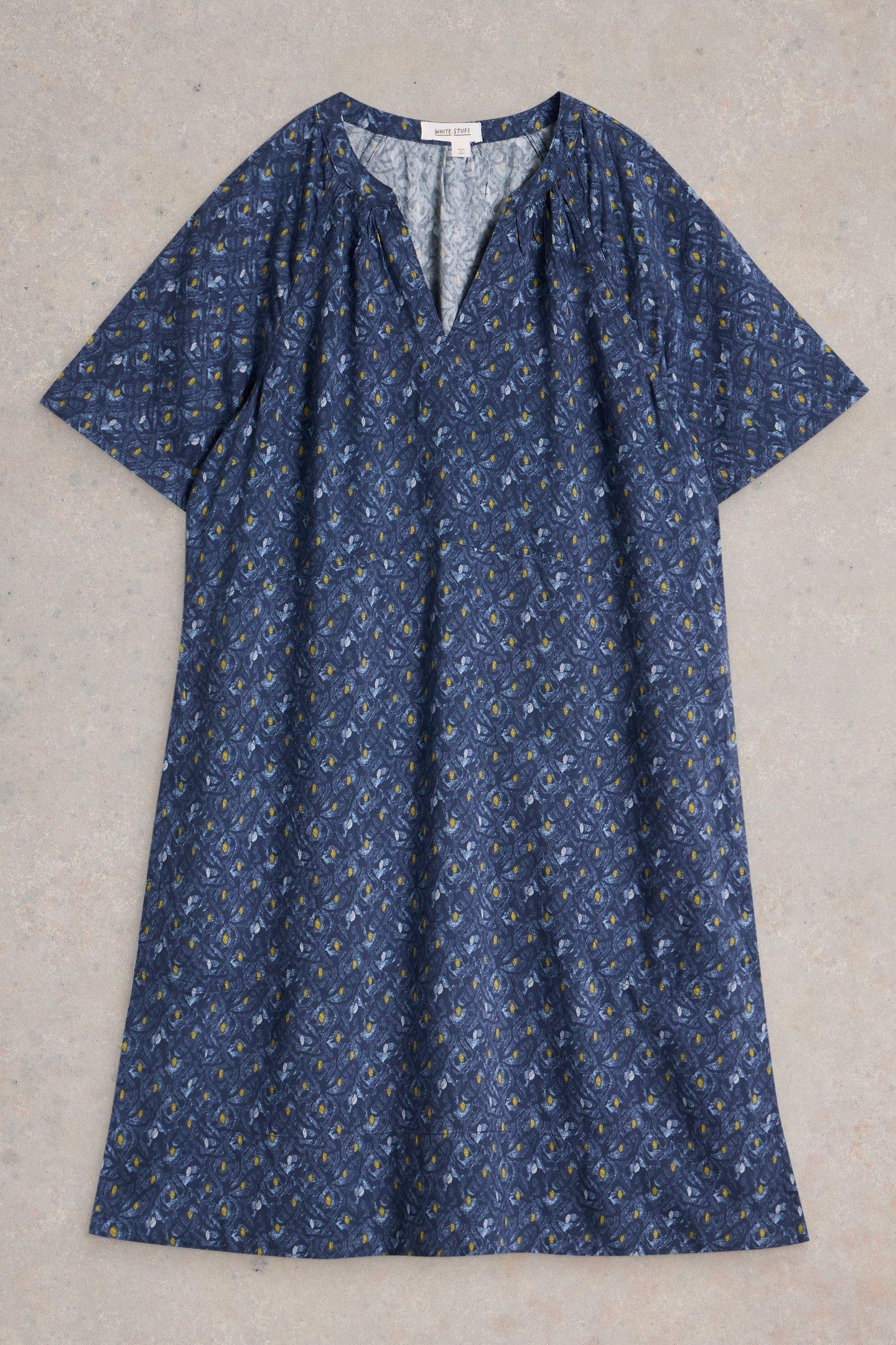 CORA SHIFT DRESS BLUE PRINT 1