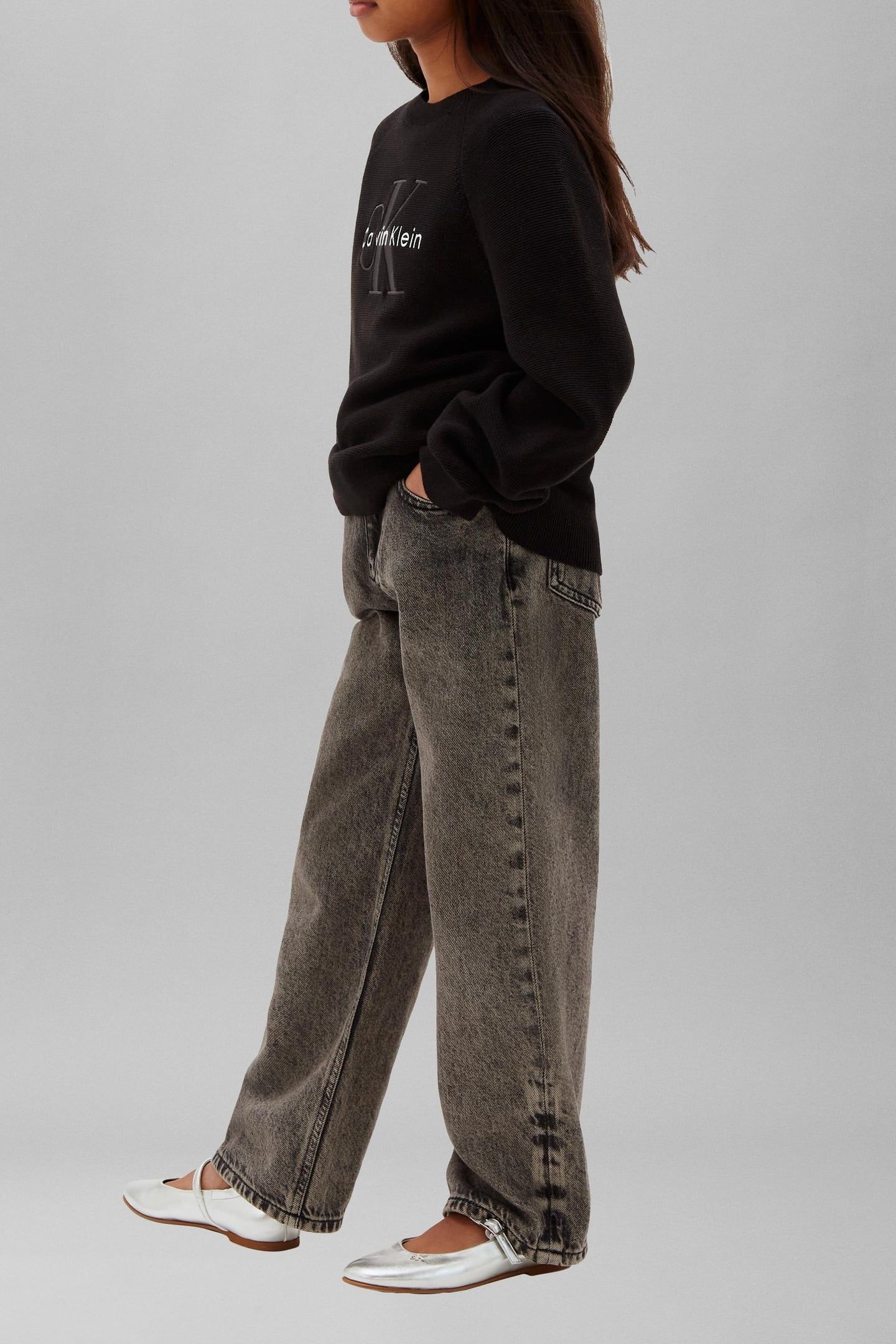GIRLS MONOLOGO FASHION CREW NECK BLACK 3