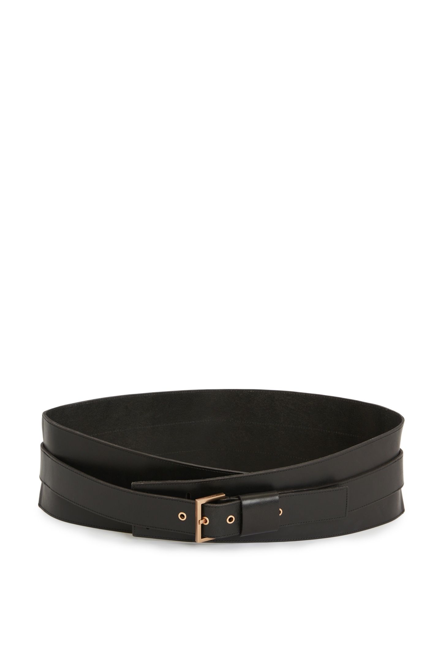 HARLOW WAIST BELT BLACK/WARM BRASS 2
