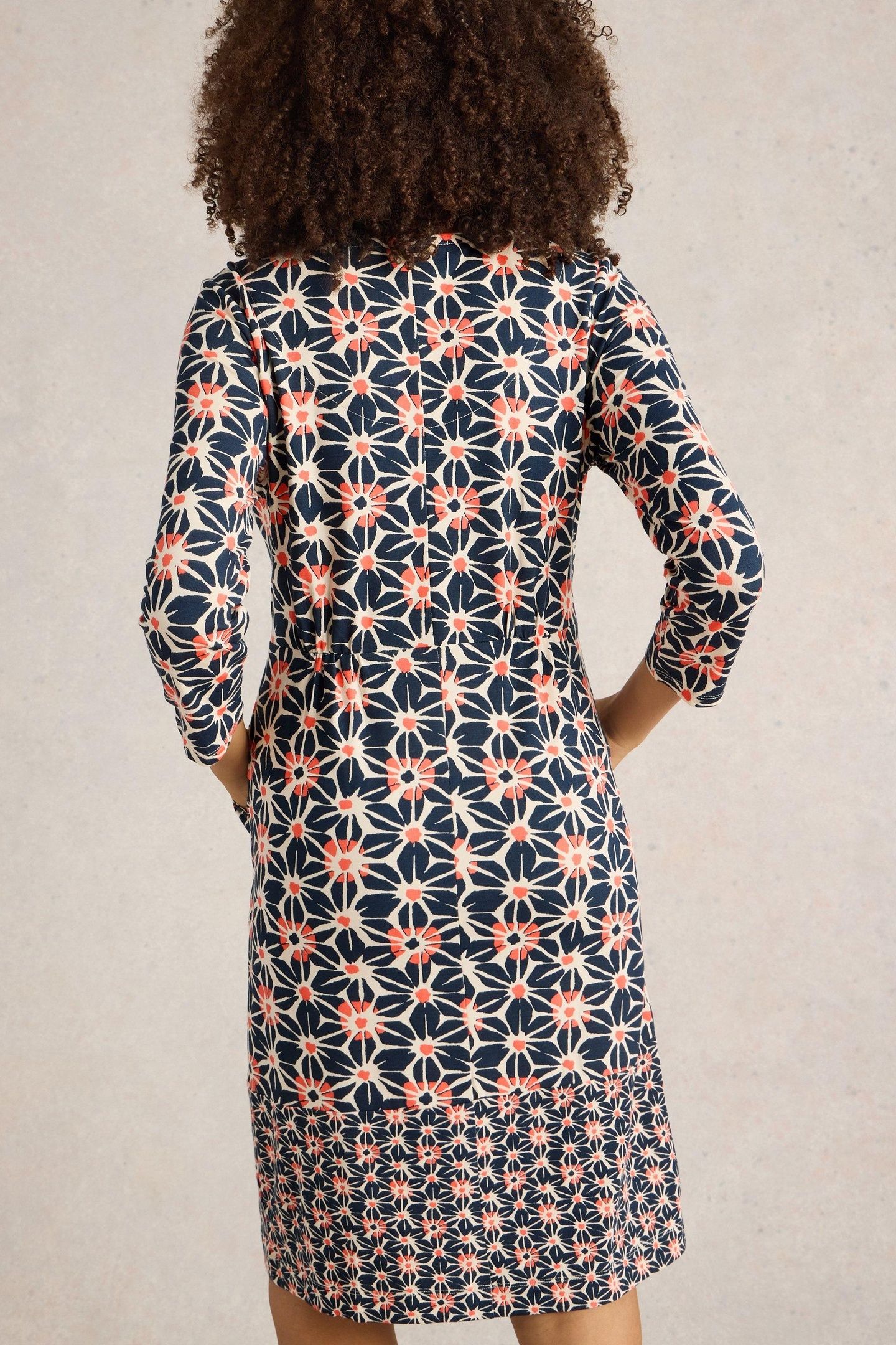 TALLIE JERSEY DRESS NAVY PRINT 4