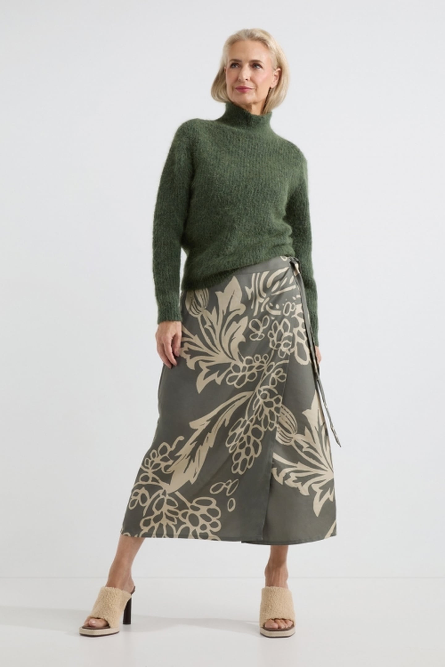 ADELINE SKIRT PESTO PRINT 2