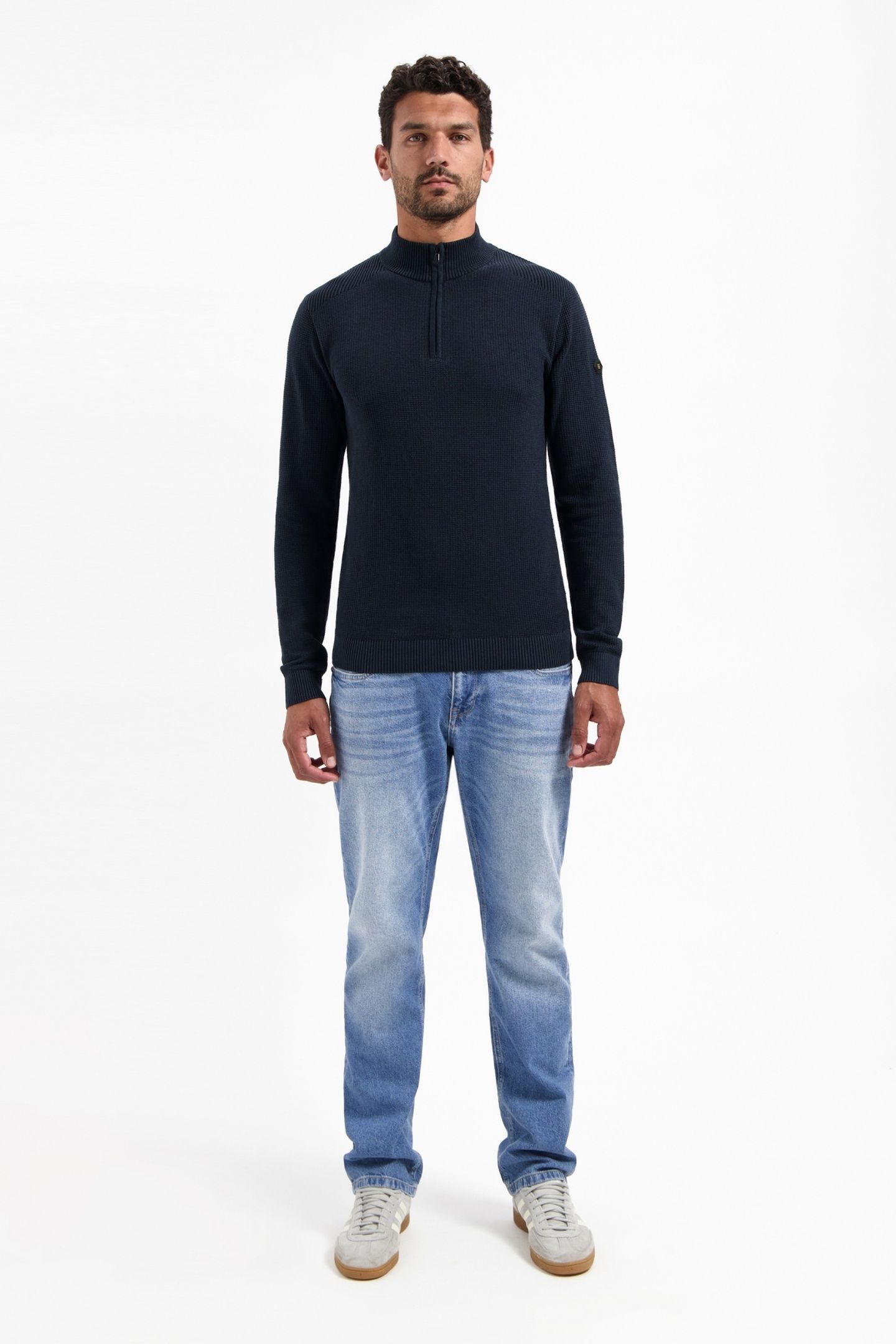 PULLOVER HALF ZIP PLATED STRUCTURE KNIT NIGHT 2