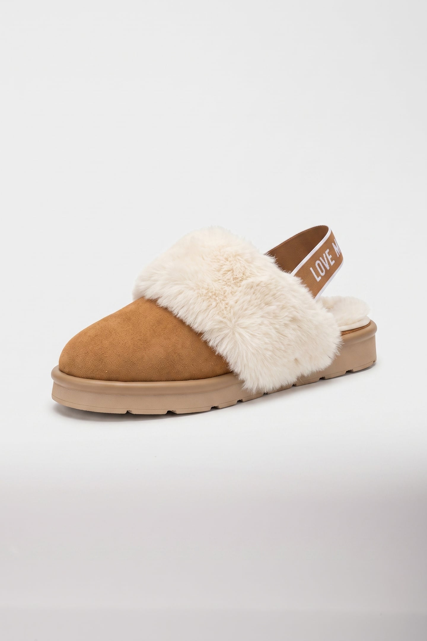 VELOUR MULE ELASTIC LOGO BAND BROWN 3