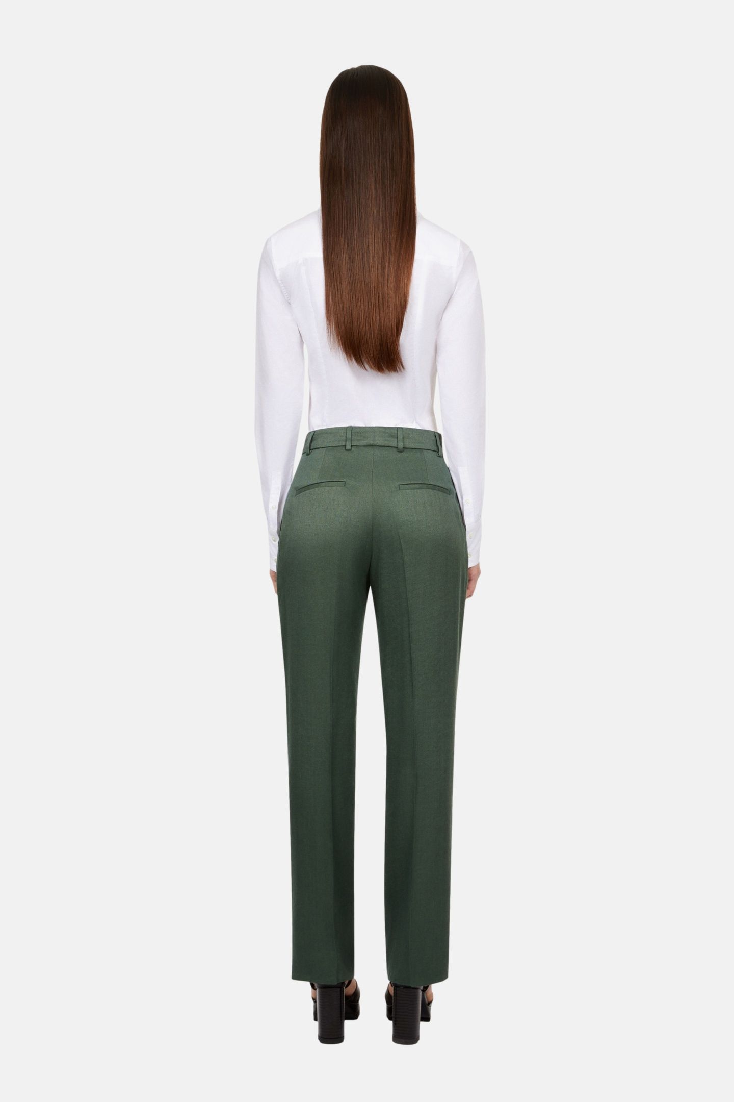 PLEATED SUIT TROUSERS WOOD KAKI 4