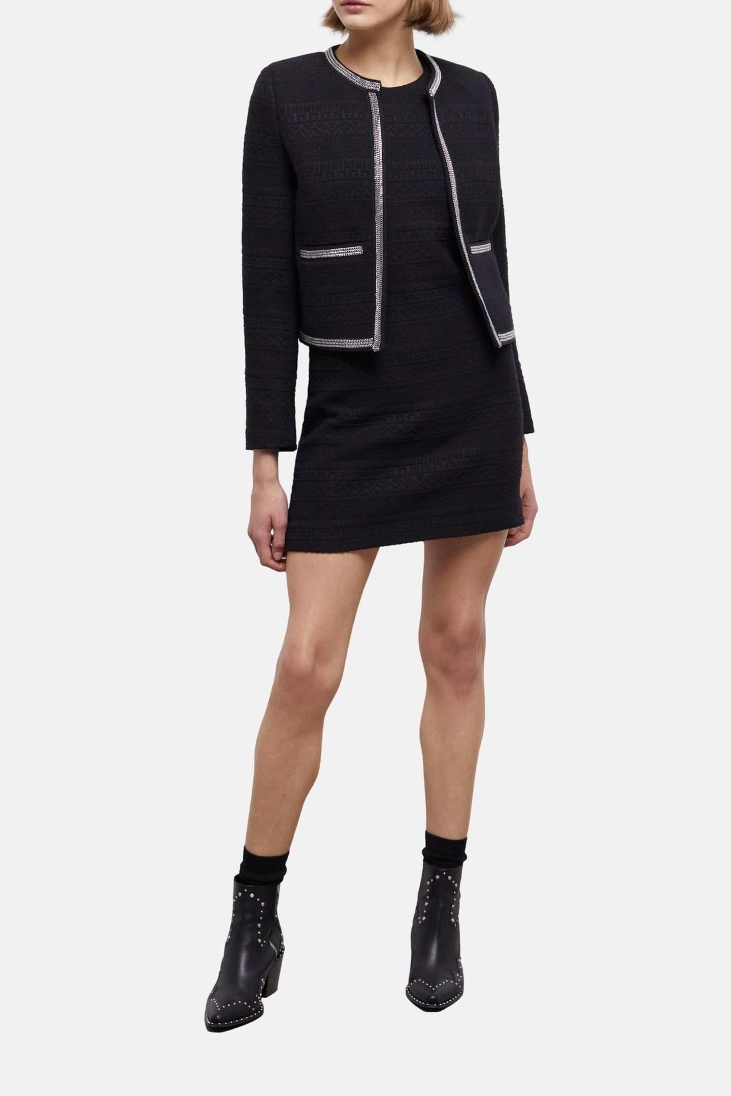 SLEEVELESS DRESS WITH CHAINS BLACK 1