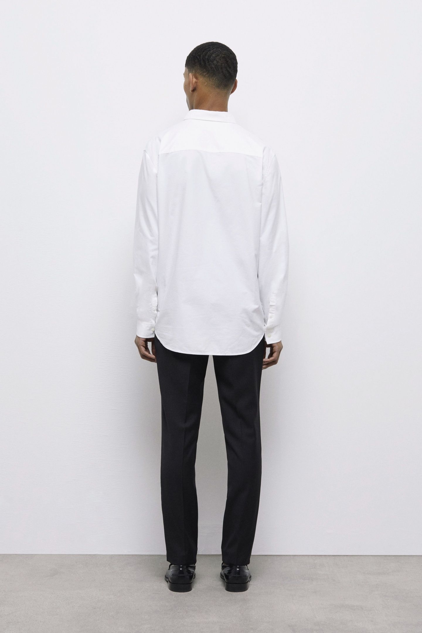 LONG-SLEEVED SHIRT WITH CLASSIC COLLAR WHITE 4