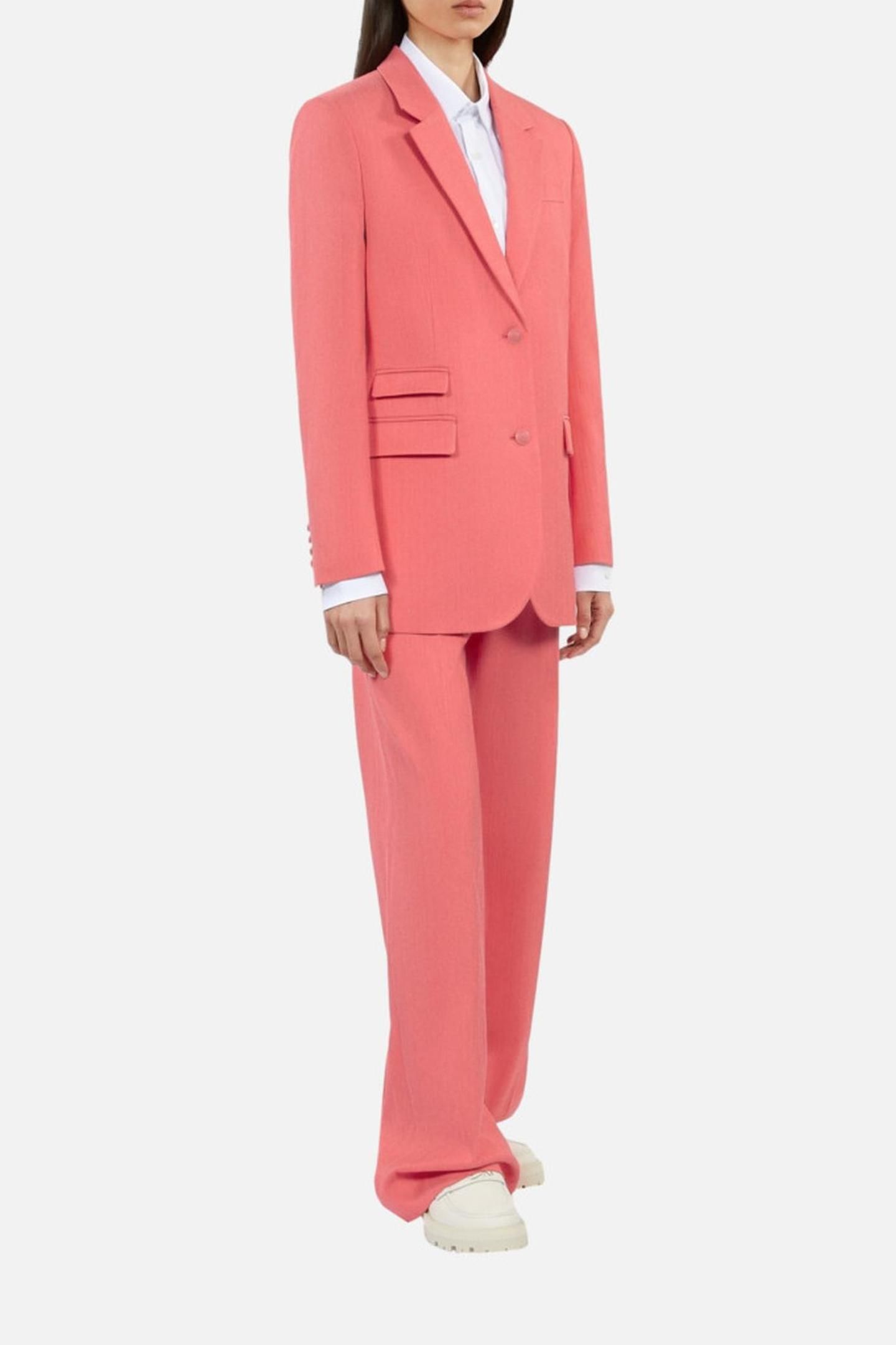 SUIT JACKET RIGHT SIDE POCKETS AND FRONT BUTTONS RETRO PINK 2