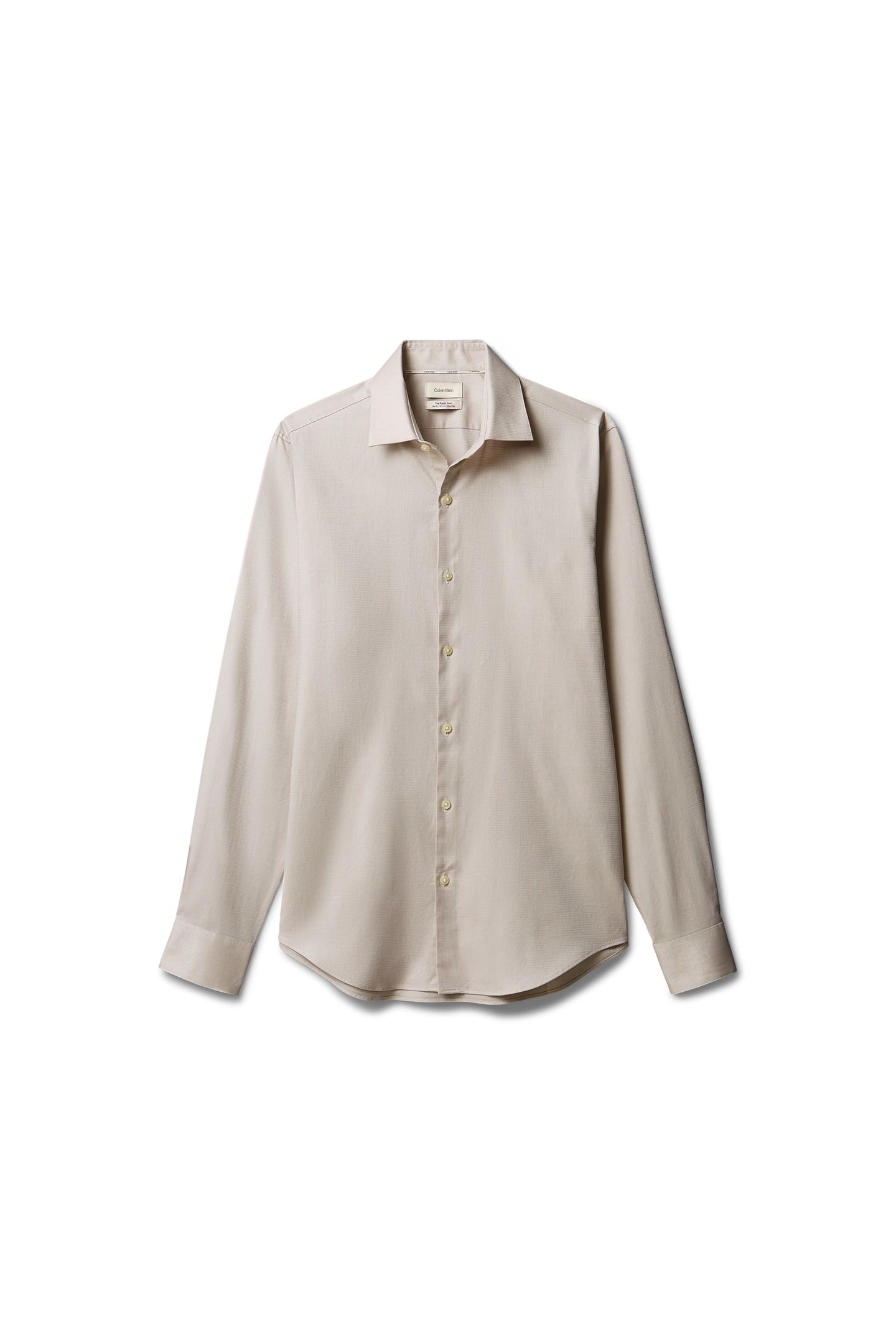 SLIM ESSENTIAL POPLIN SHIRT TAUPE 5