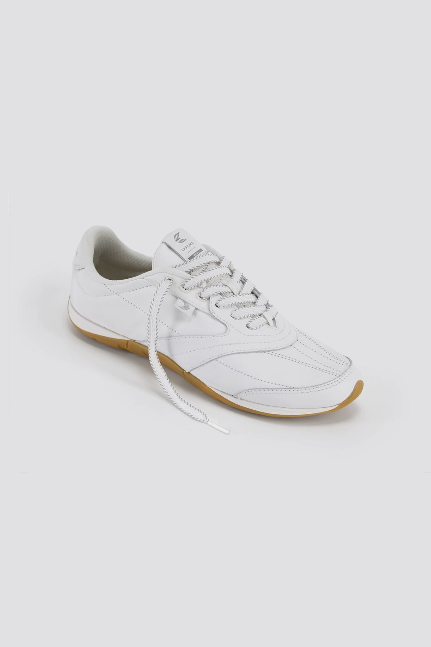 SUTAI NYLON AND SOFT GRAIN LEATHER GUM WARM WHITE 3