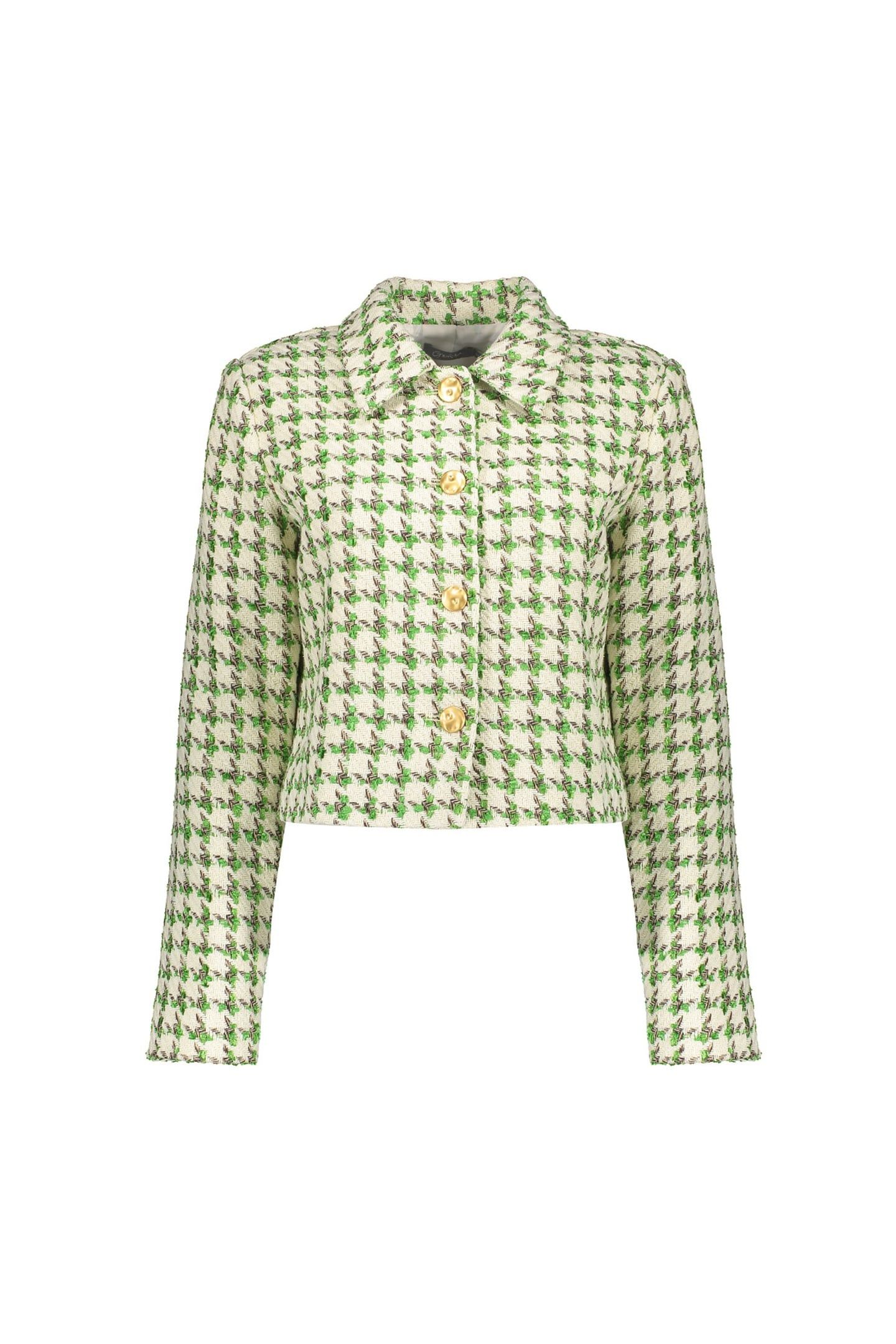 JACKET TWEED OFF-WHITE/GREEN 1