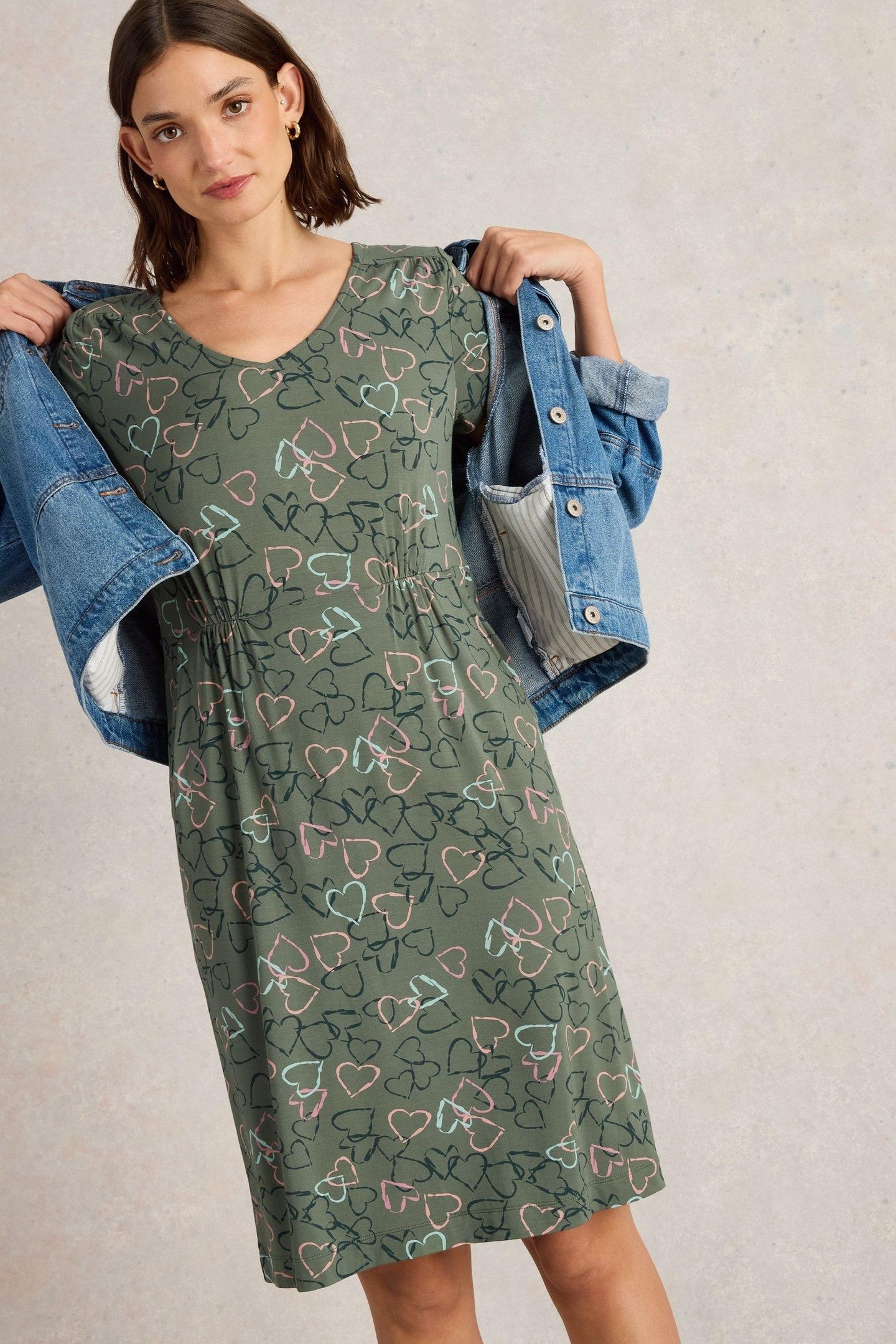 TALLIE JERSEY DRESS GREEN PRINT 7
