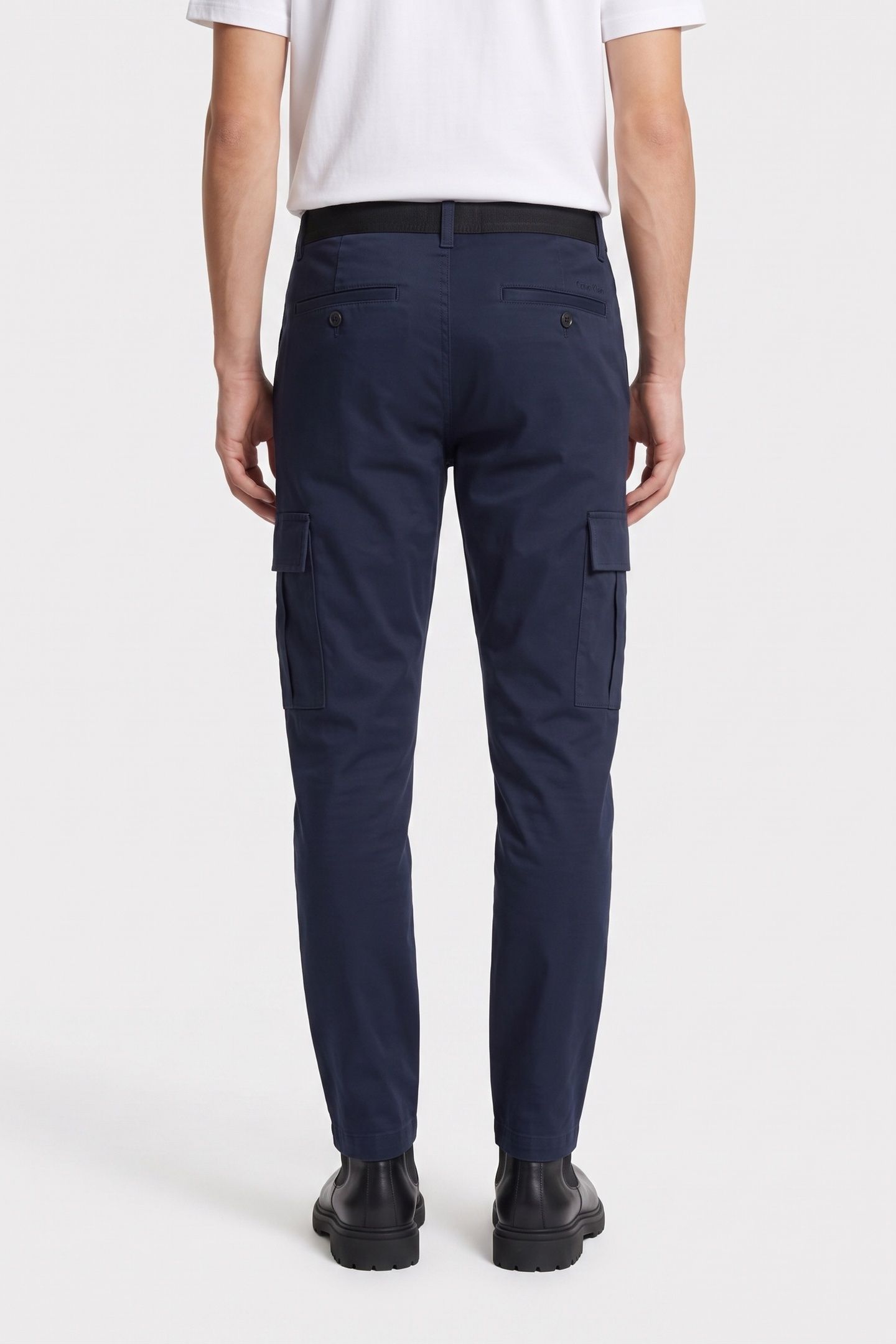 SLIM COTTON STRETCH PANTS DARK SAPPHIRE 2
