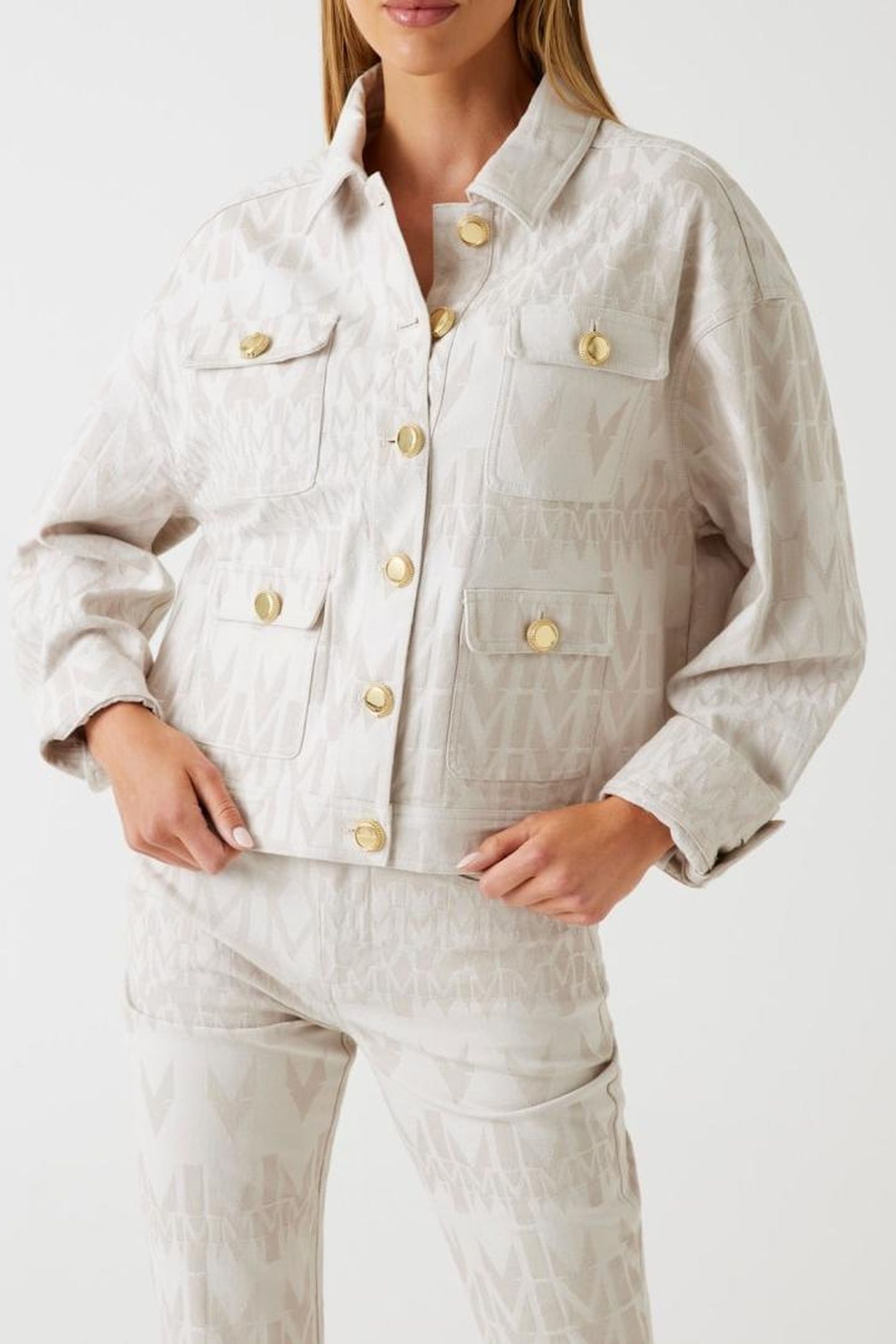 SARAH PATCH POCKET D MONOGRAM OFF WHITE 3