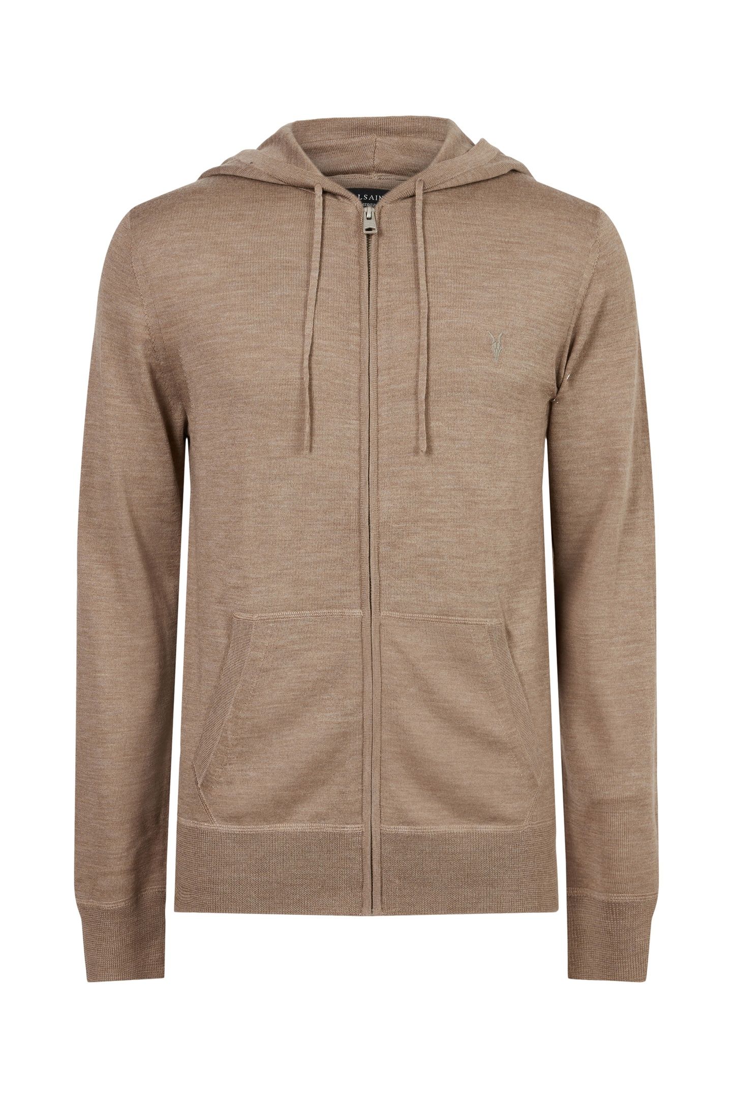 MODE MERINO ZIP HOOD WARM TAUPE MARL 5