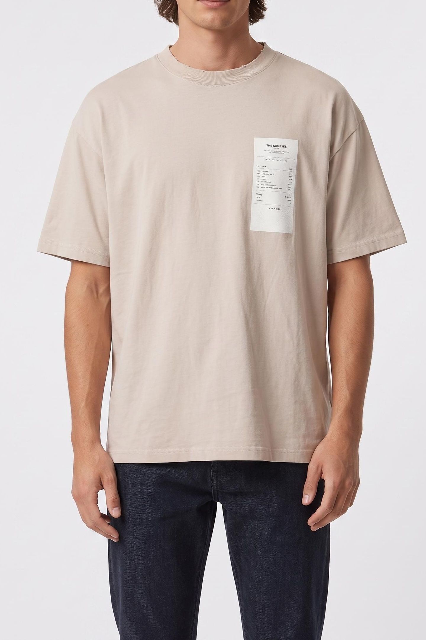 SHORT-SLEEVED T-SHIRT WITH PRINT STONE GREY 1