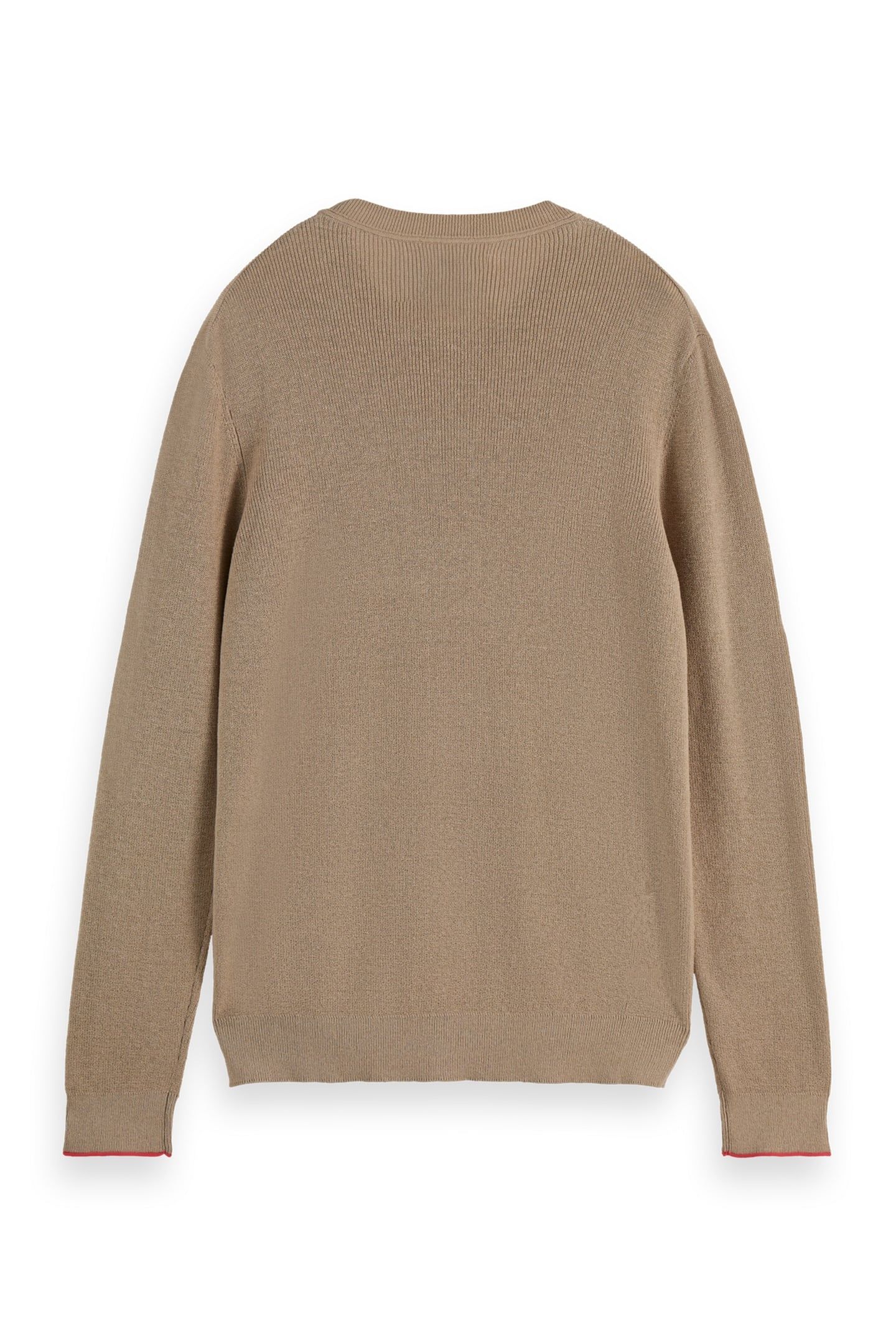 LINNEN BLEND CREW NECK PLAZA TAUPE 4
