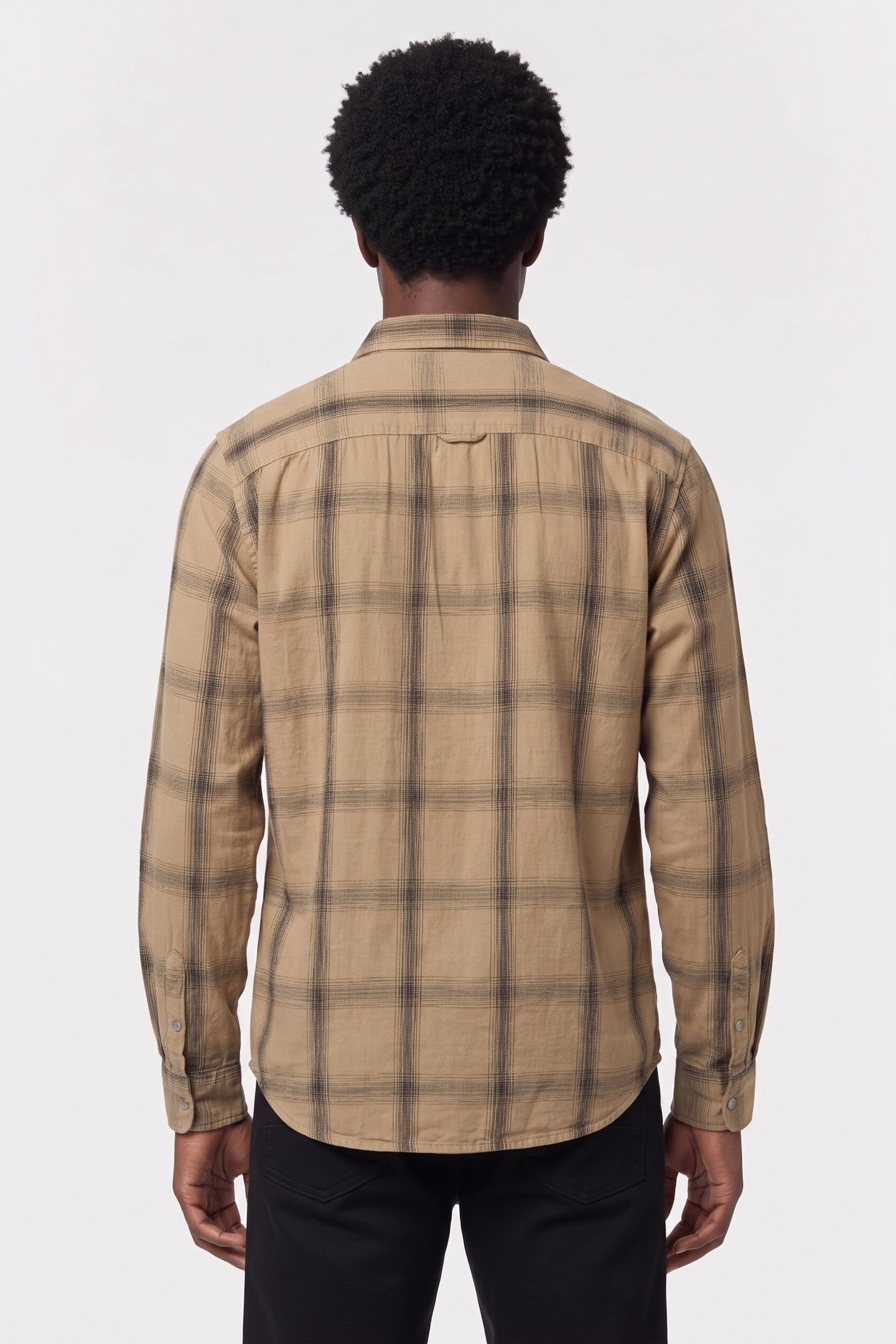 GUESS ECO LS SUNSET SHIRT SAND FADED CHECK 2