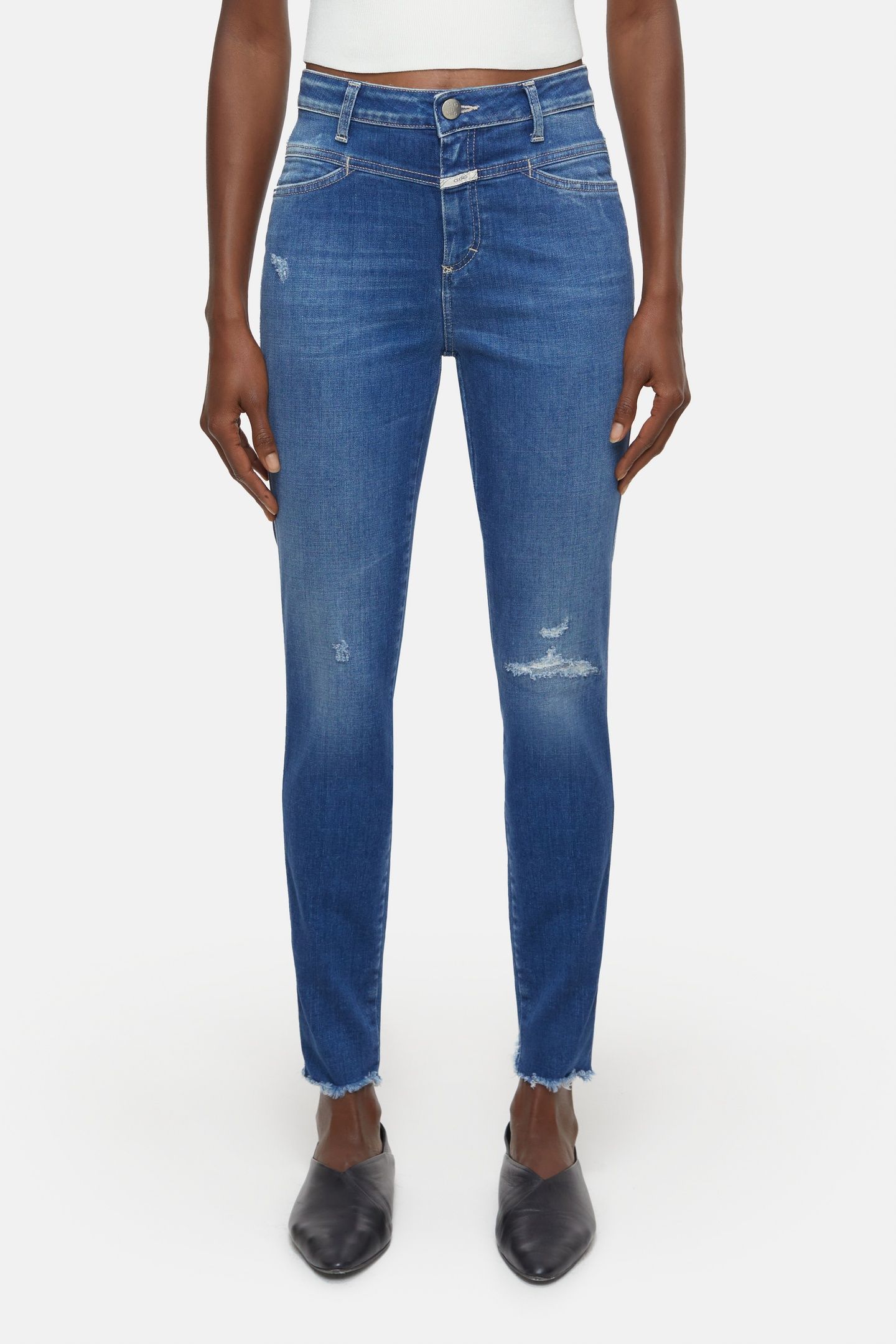 SKINNY PUSHER JEANS MID BLUE 3
