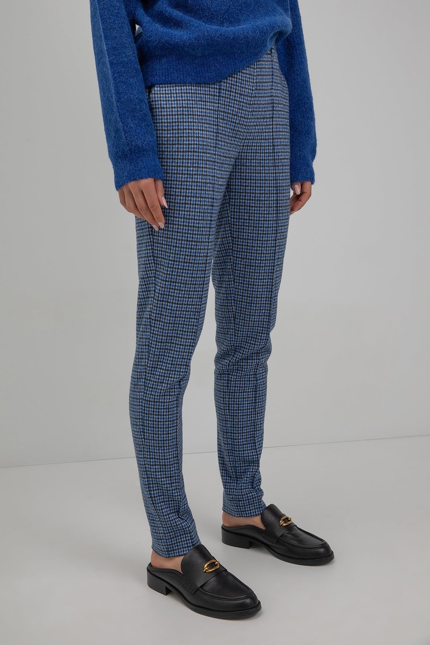 TAO PANTS NAVY CHECK 1