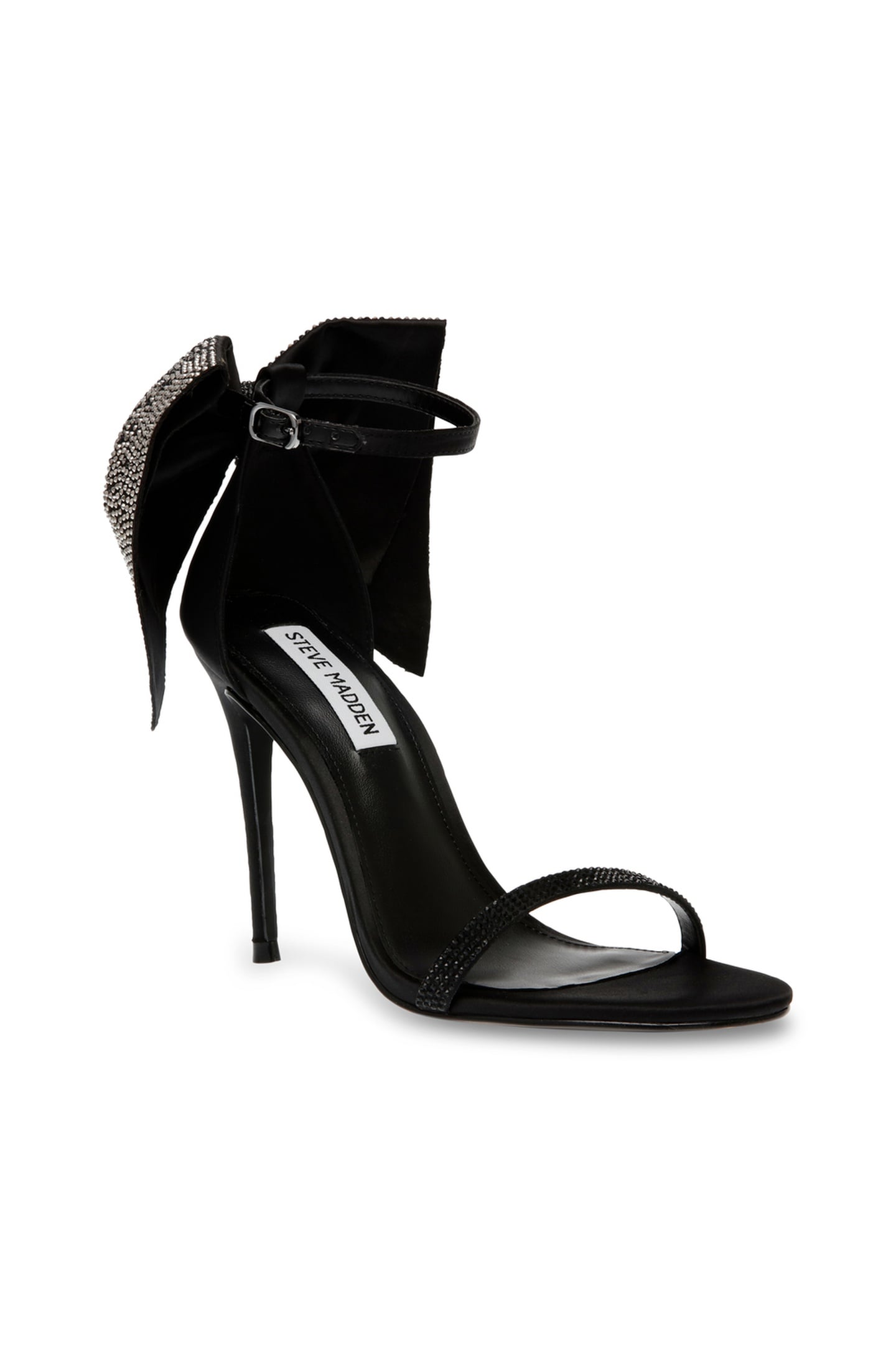 BELLAROSA SANDALS BLACK SATIN 3