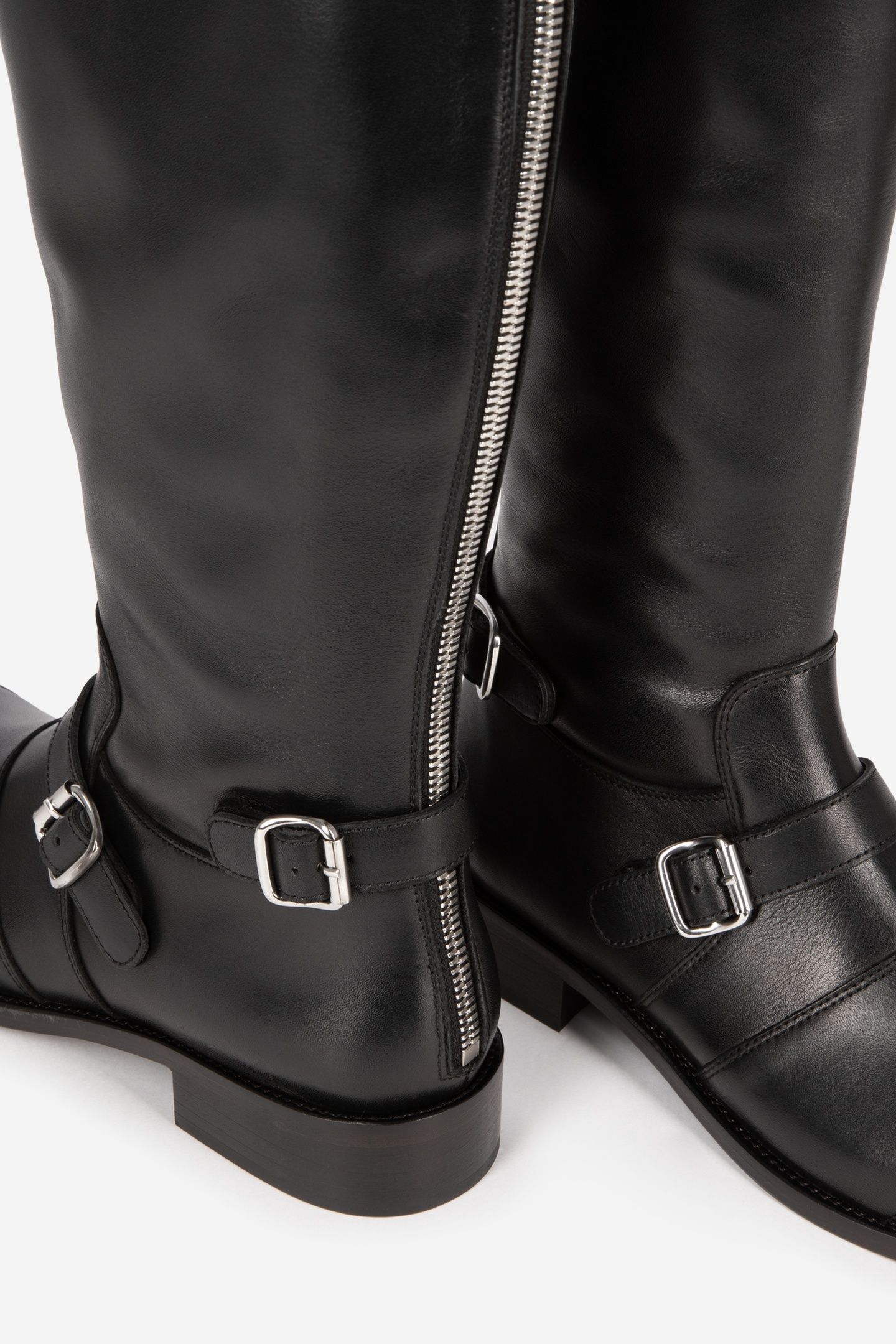 LEATHER BOOTS WITH BUCKLES BLACK 3