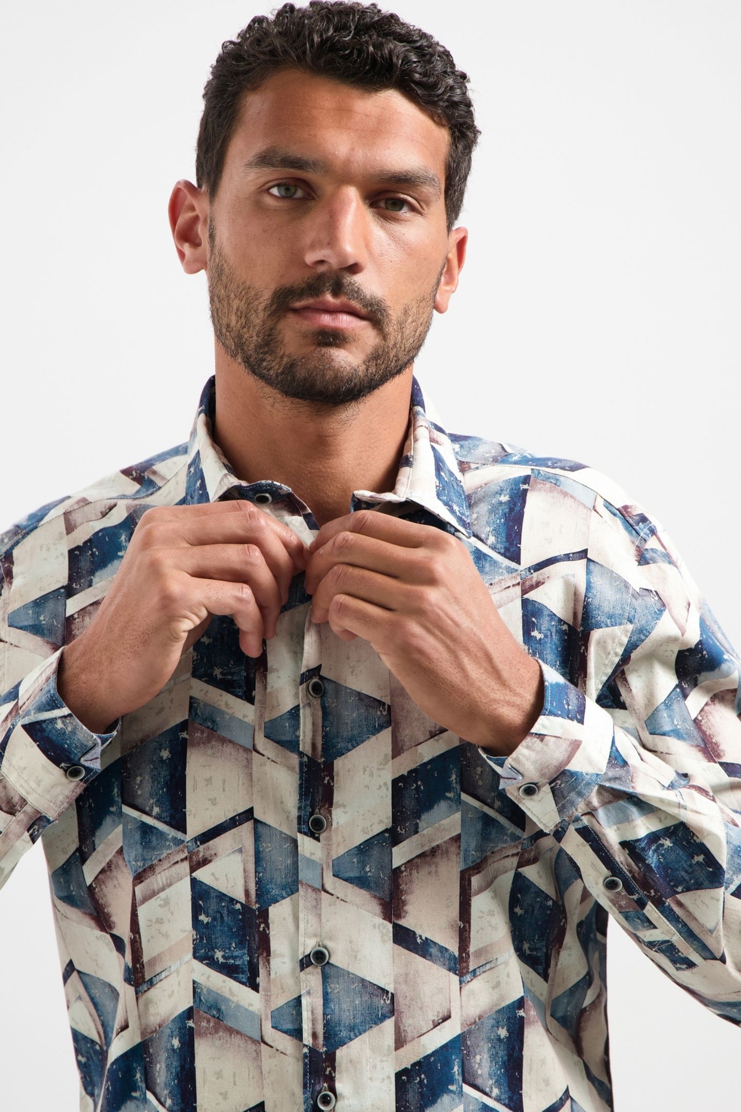 SHIRT STRETCH ALLOVER PRINTED NIGHT 2